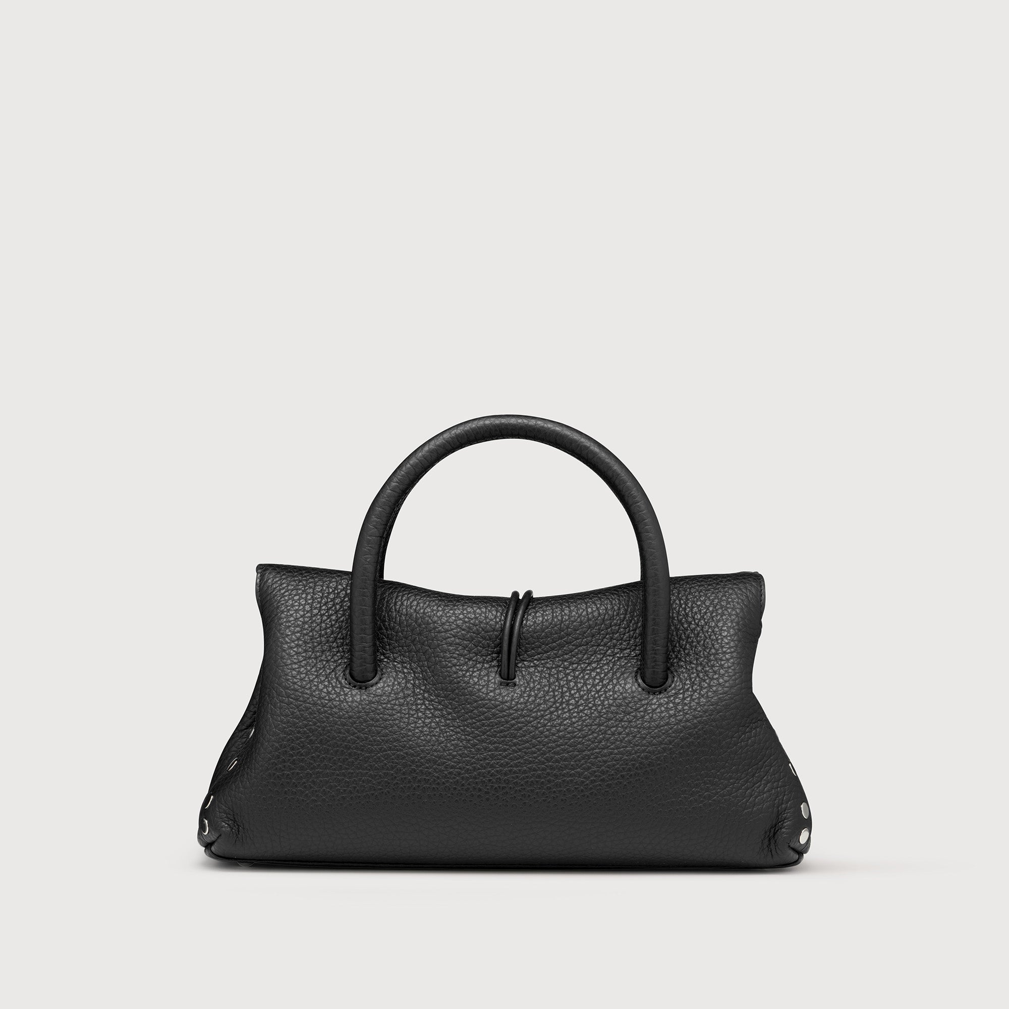 Zanellato Dotta® S borsa Black Nero in pelle martellata
