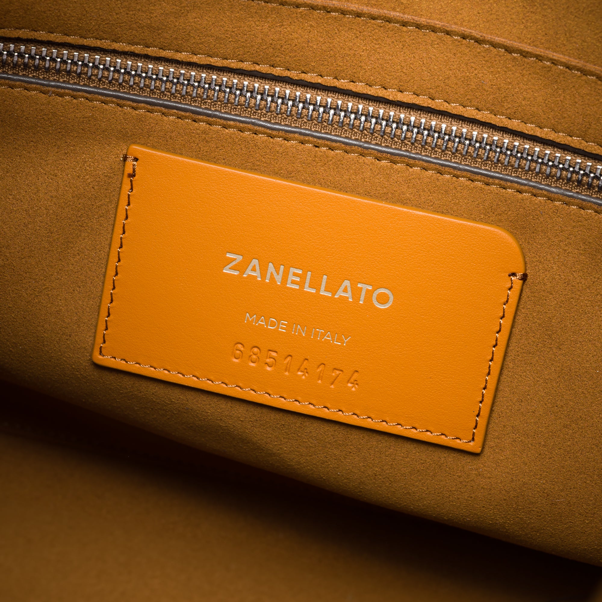 Zanellato A' Spasso® M borsa tote marrone Espresso in pelle stampata