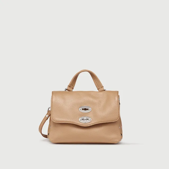 Zanellato Postina® BABY borsa a tracolla marrone Cantucci in pelle martellata