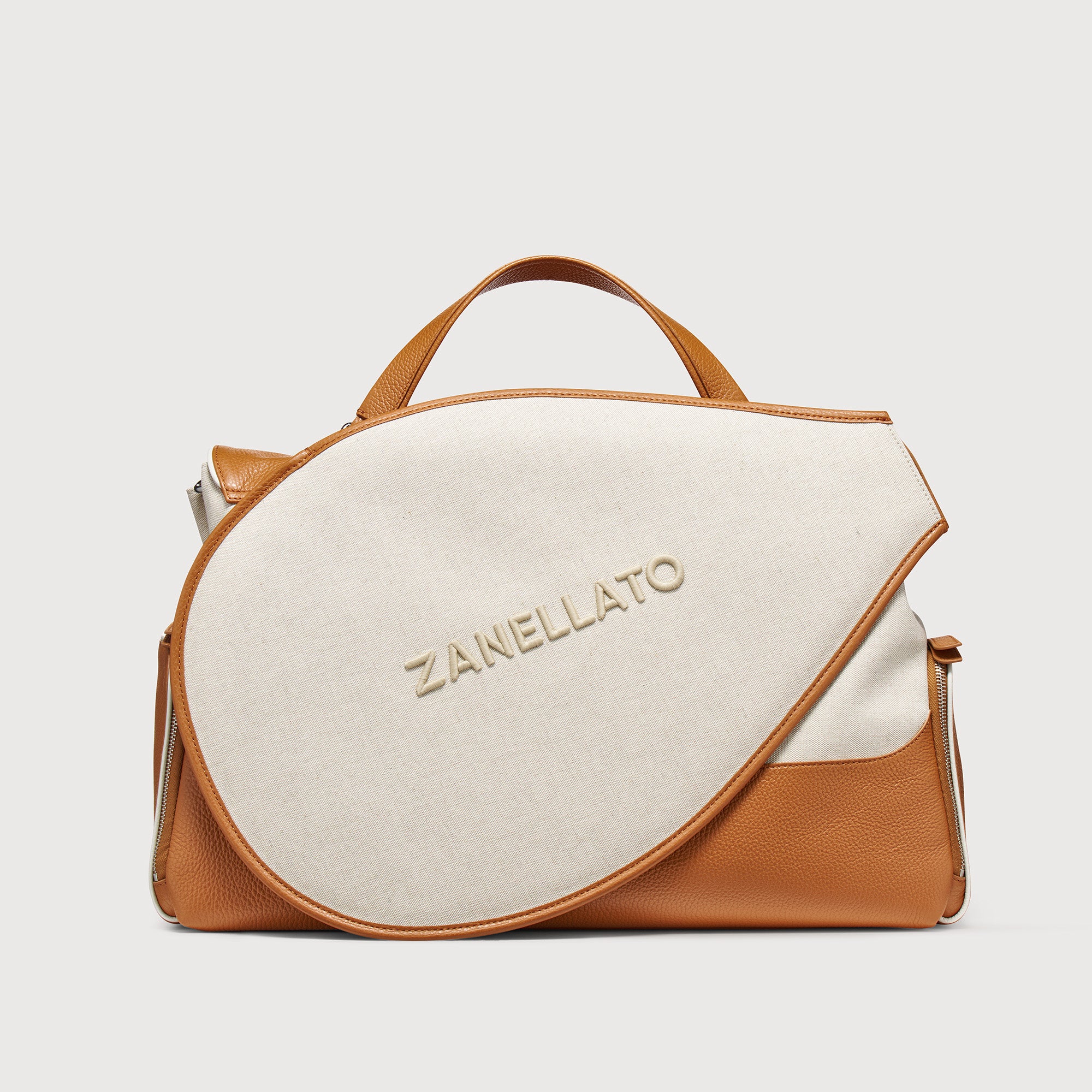 Zanellato Racquet Club EXTRA LARGE POSTINA borsa XL in pelle martellata