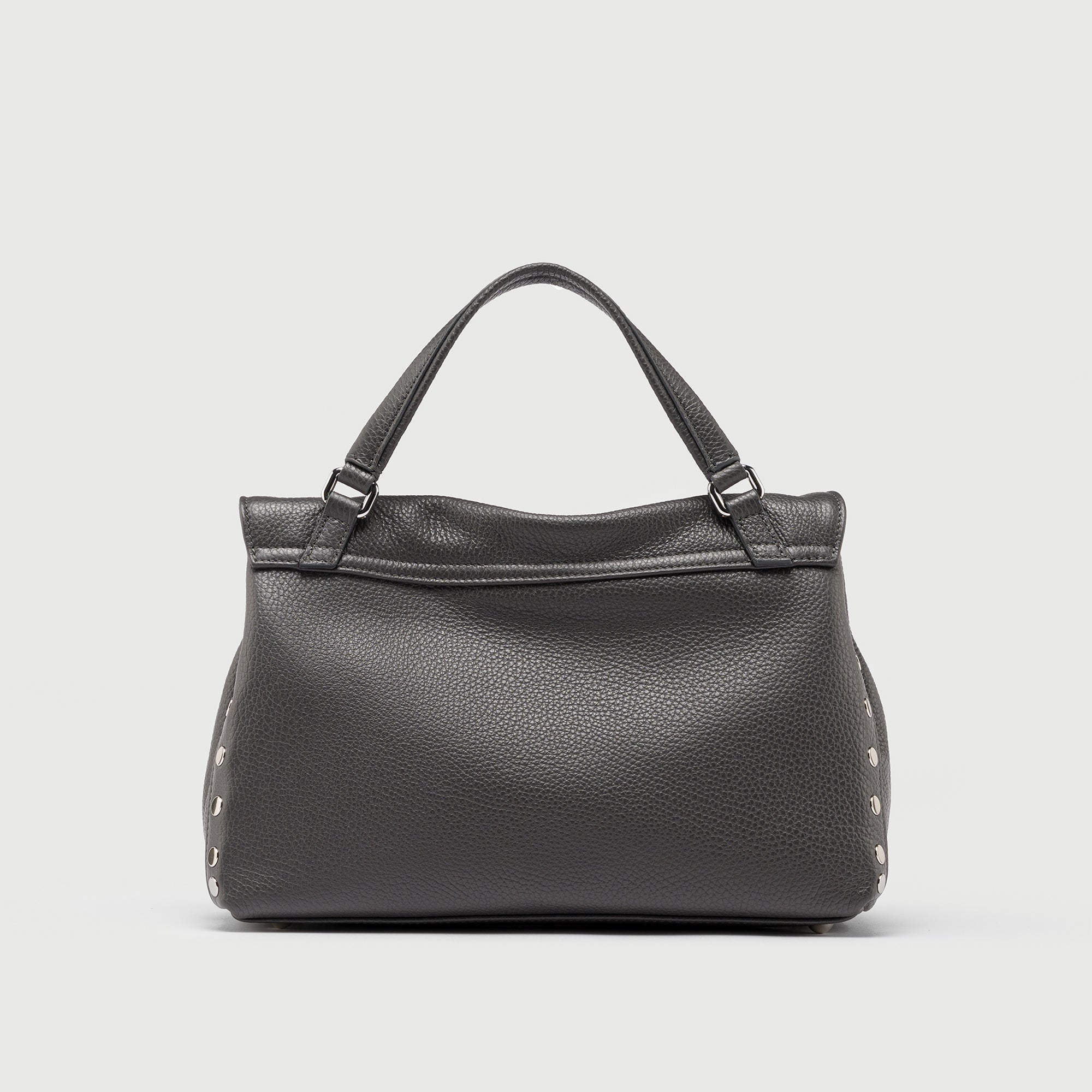 Zanellato Postina® S borsa grigio vulcano in pelle martellata