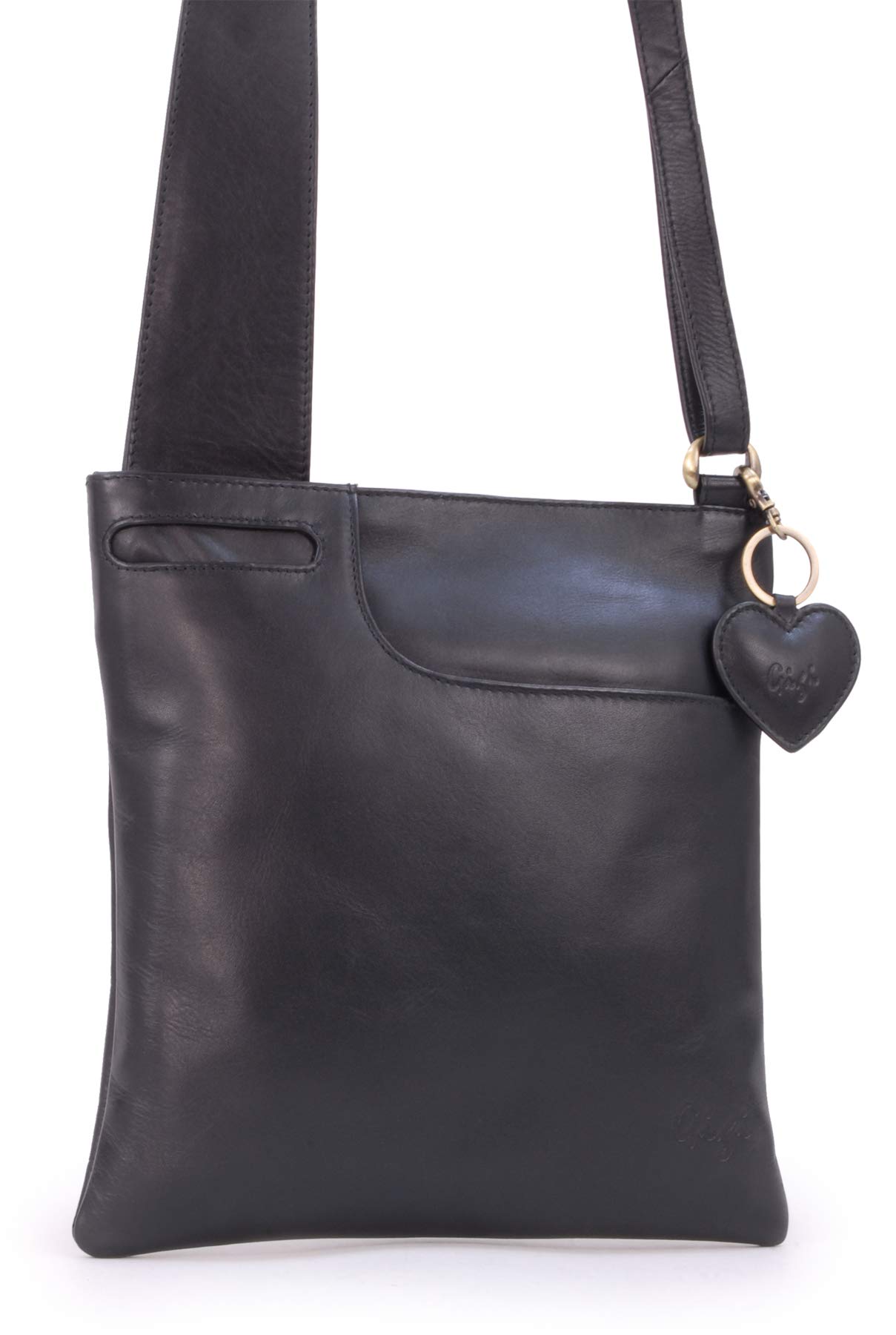Gigi Othello Collection 2057 borsa a tracolla nera in pelle