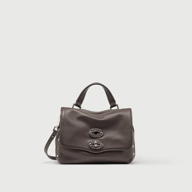 Zanellato Postina® BABY borsa a mano e tracolla marrone Marengo pelle liscia
