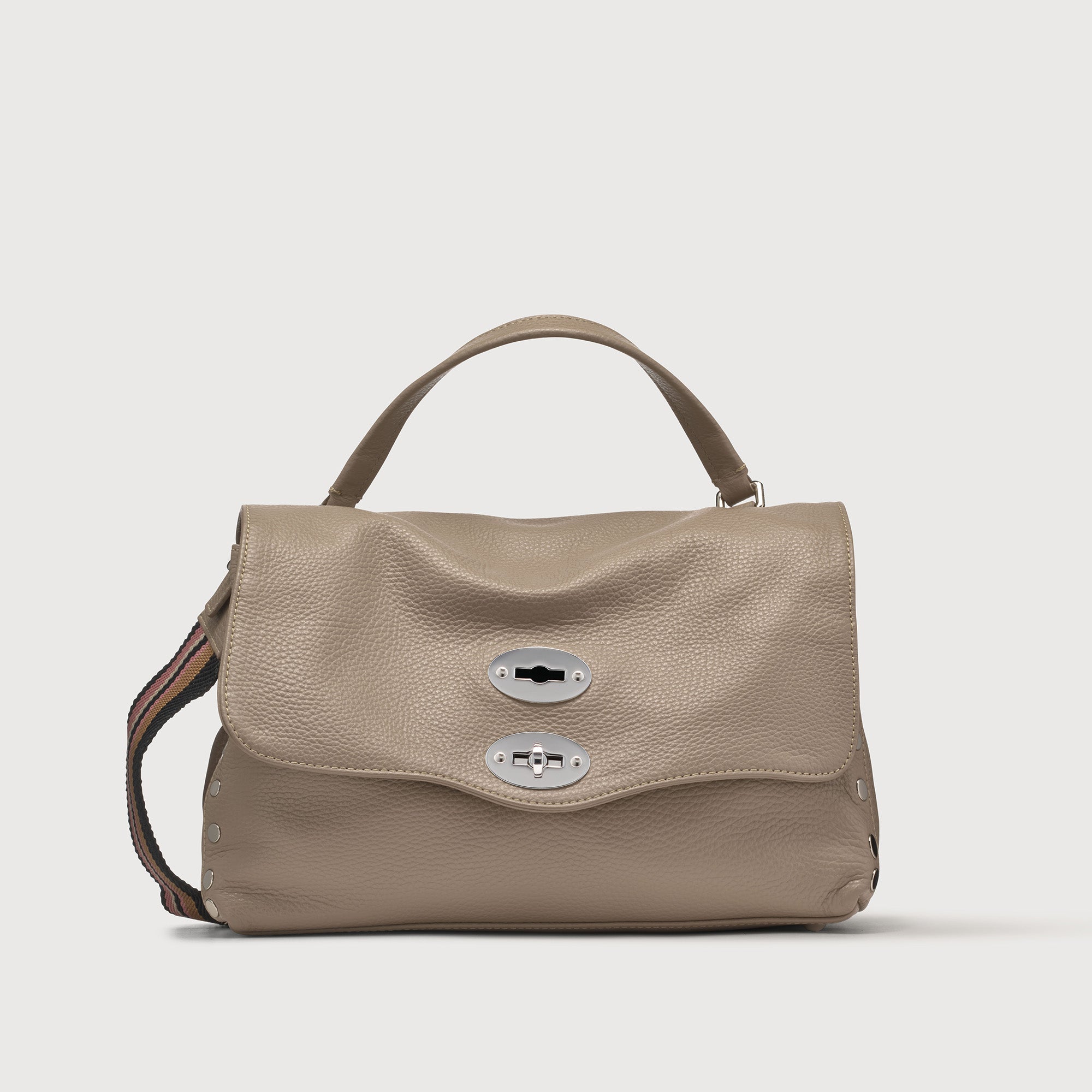 Zanellato Postina® S borsa grigia Creta pelle martellata