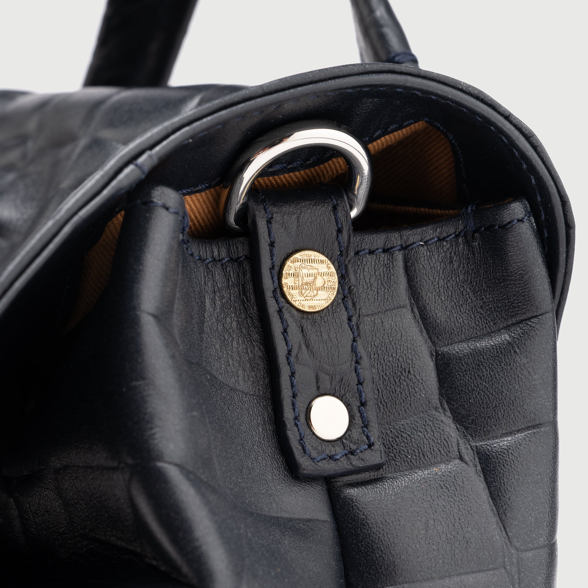 Zanellato Postina® BABY borsa blu pelle stampata