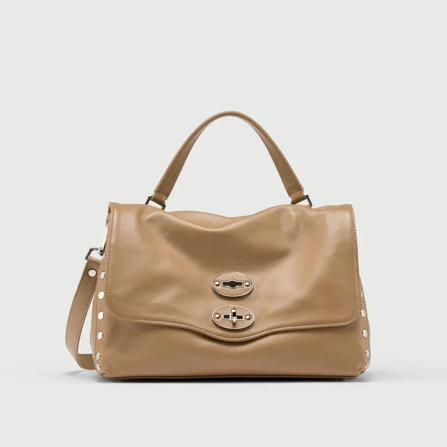 Zanellato Postina® borsa S grigia in pelle liscia