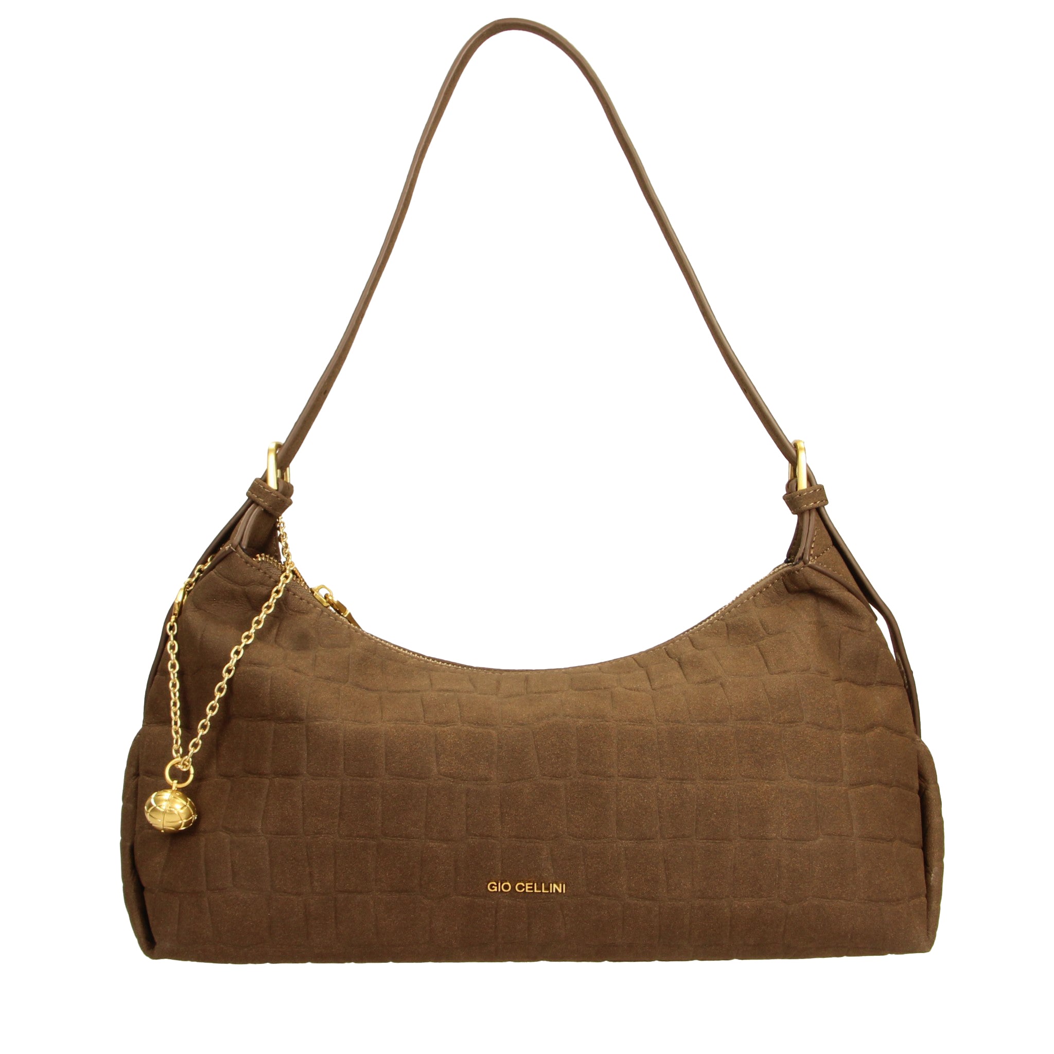 Gio Cellini BORSE BORSA eco-camoscio Marrone effetto cocco