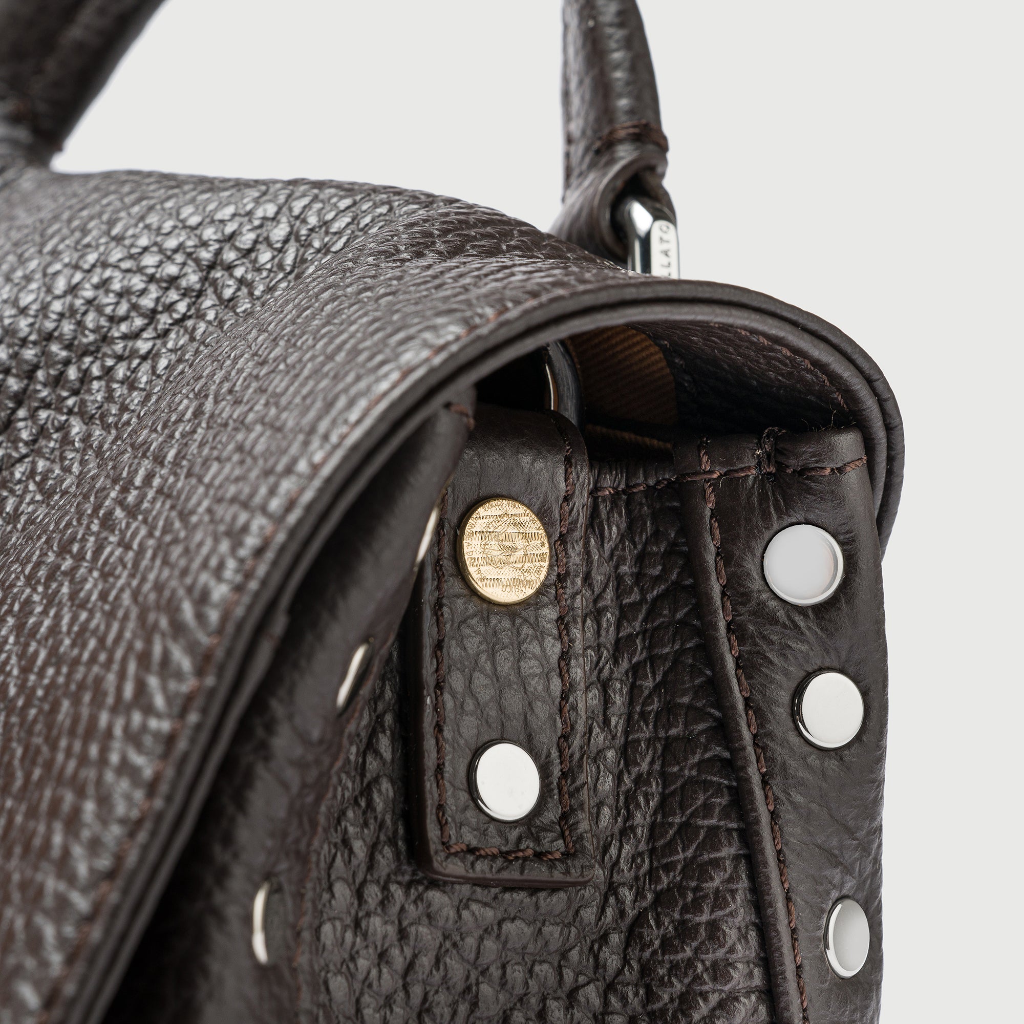 Zanellato Postina® Baby borsa marrone pelle martellata idrorepellente