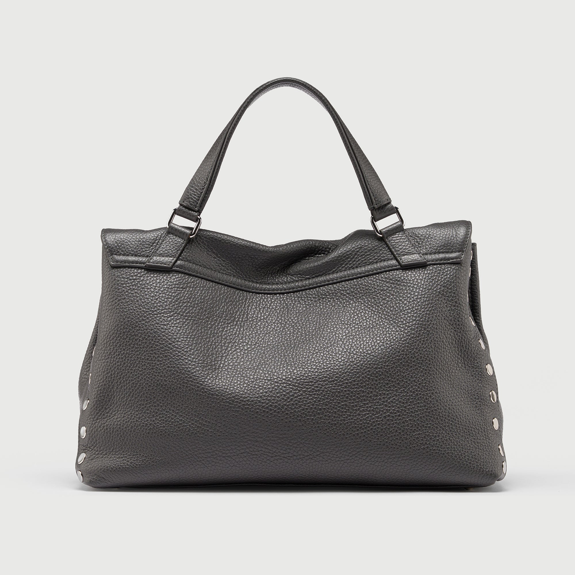 Zanellato Postina® M borsa a tracolla grigio Vulcano in pelle martellata