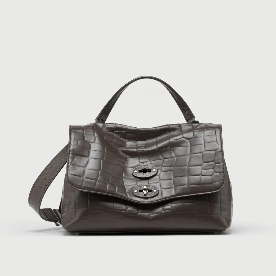 Zanellato Postina® S borsa marrone in pelle stampata