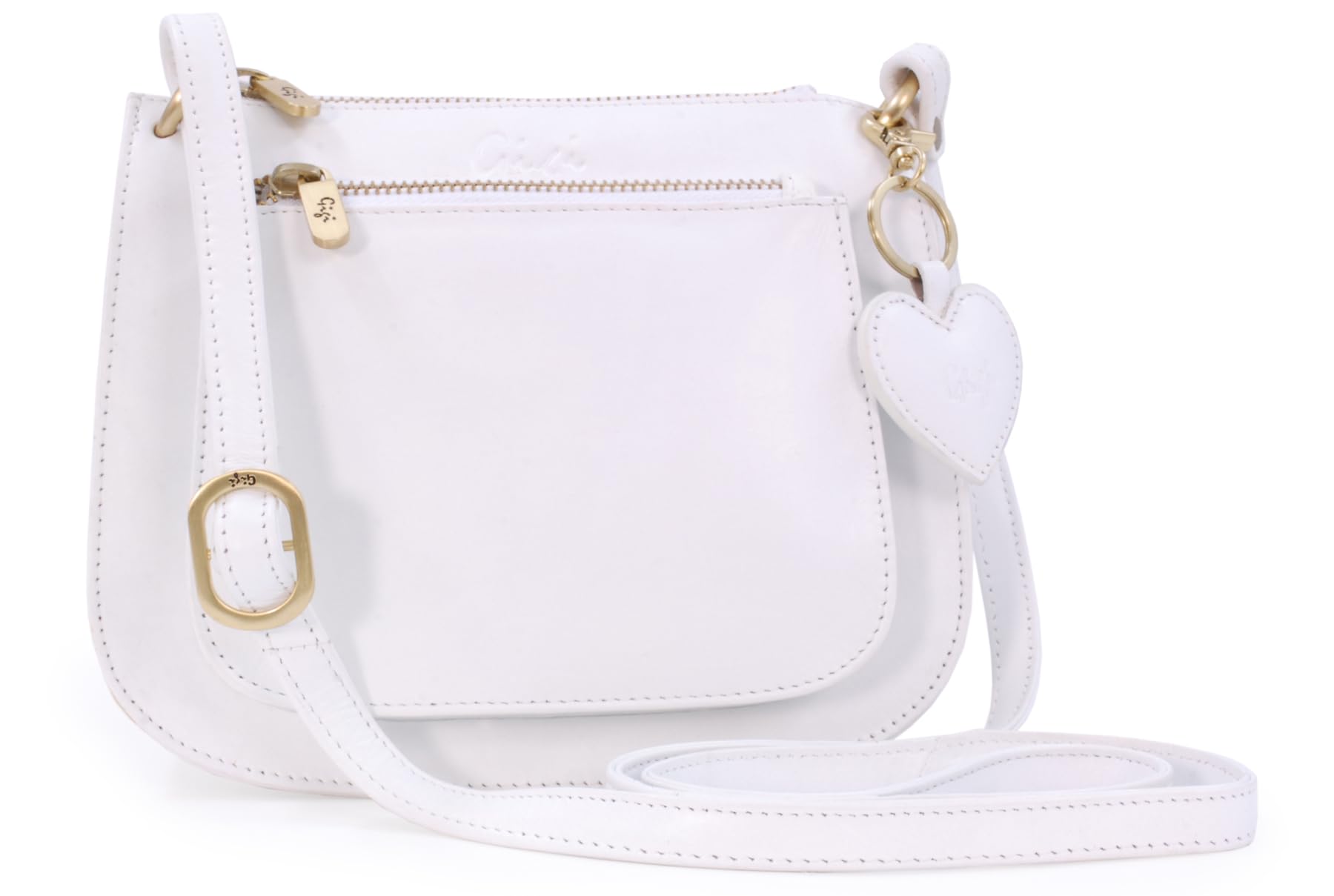 Gigi Othello Collection 9975 borsa a tracolla bianca in pelle