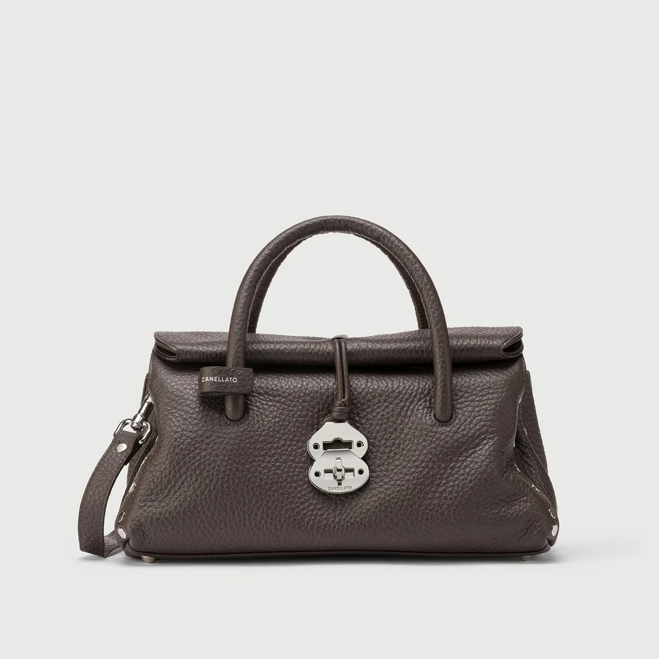 Zanellato Dotta® S borsa marrone pelle martellata