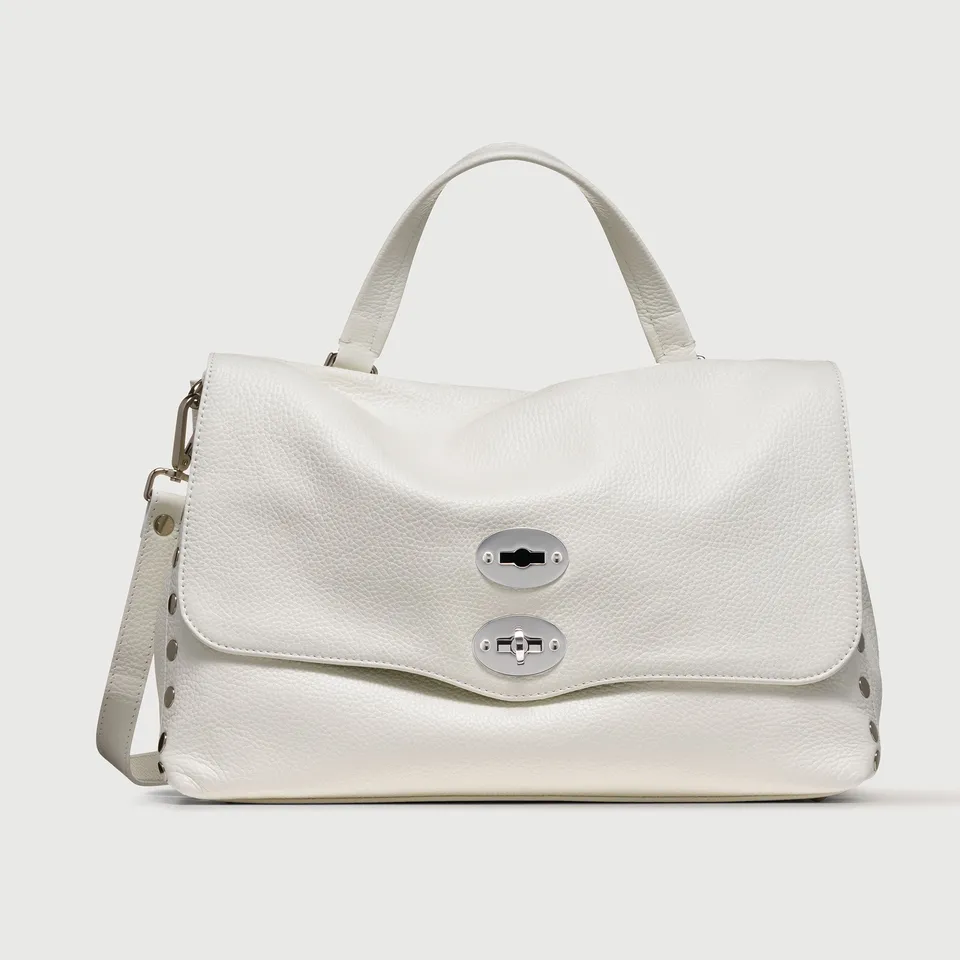Zanellato Postina® M borsa Bianco Latte in pelle martellata