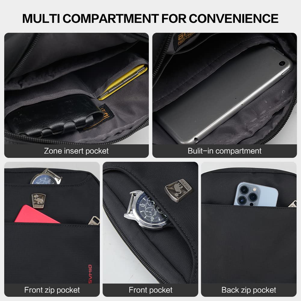 OIWAS Crossbody Bags mini borsa a tracolla nera in nylon