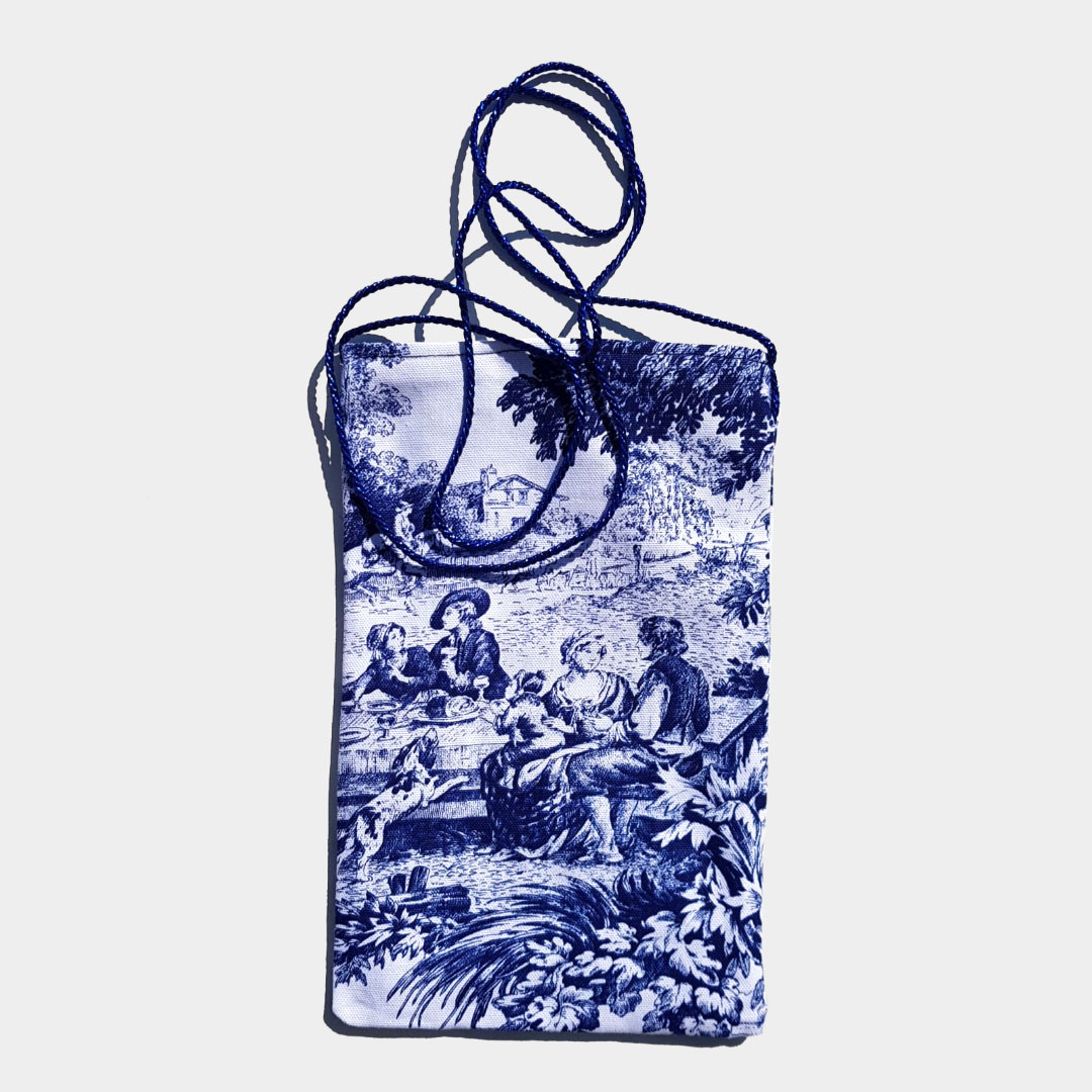 Borseggi Tibetane – le tracolla Tibetana Preziosa – Toile de Jouy borsa a tracolla