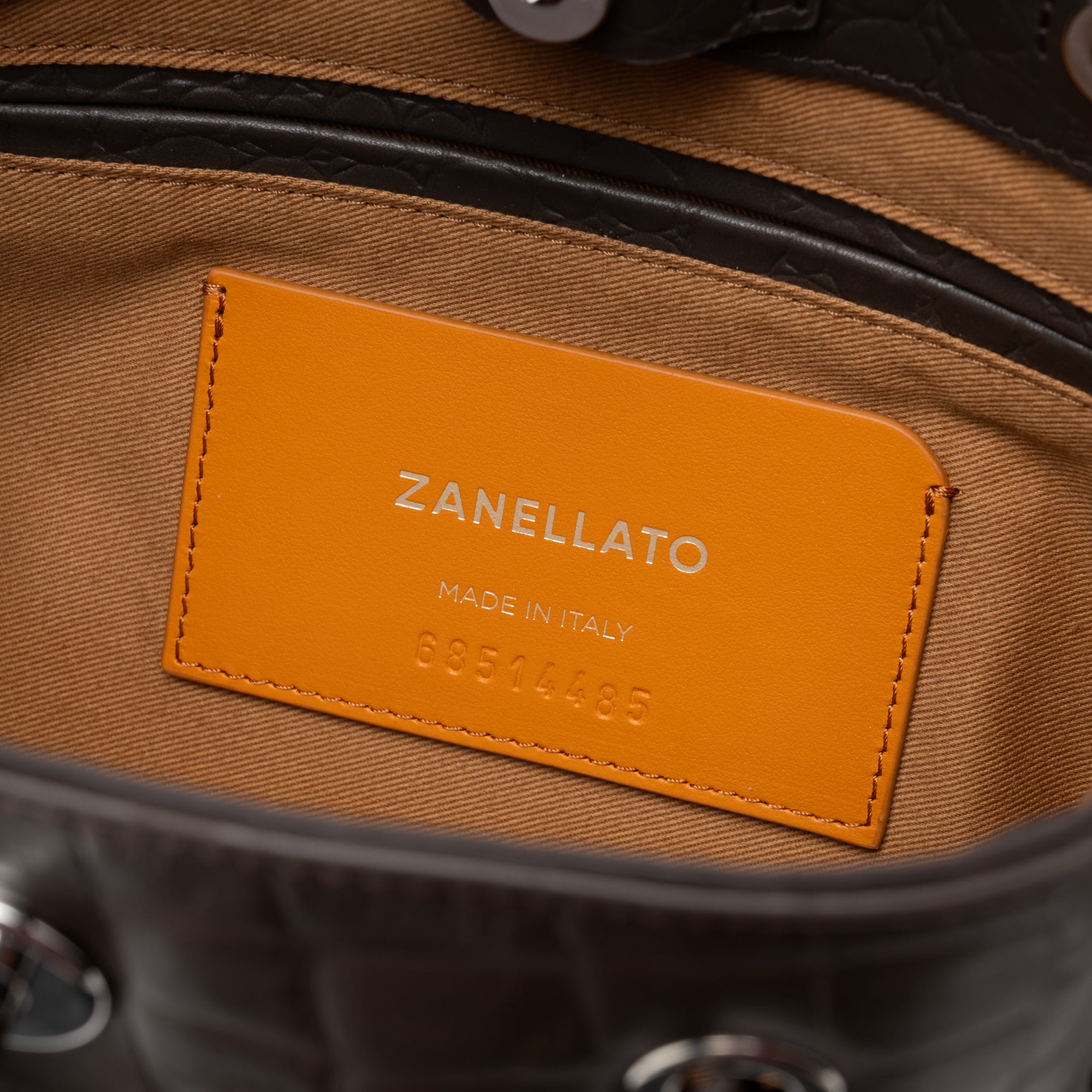 Zanellato Mondà® S borsa Brown Espresso in pelle stampata