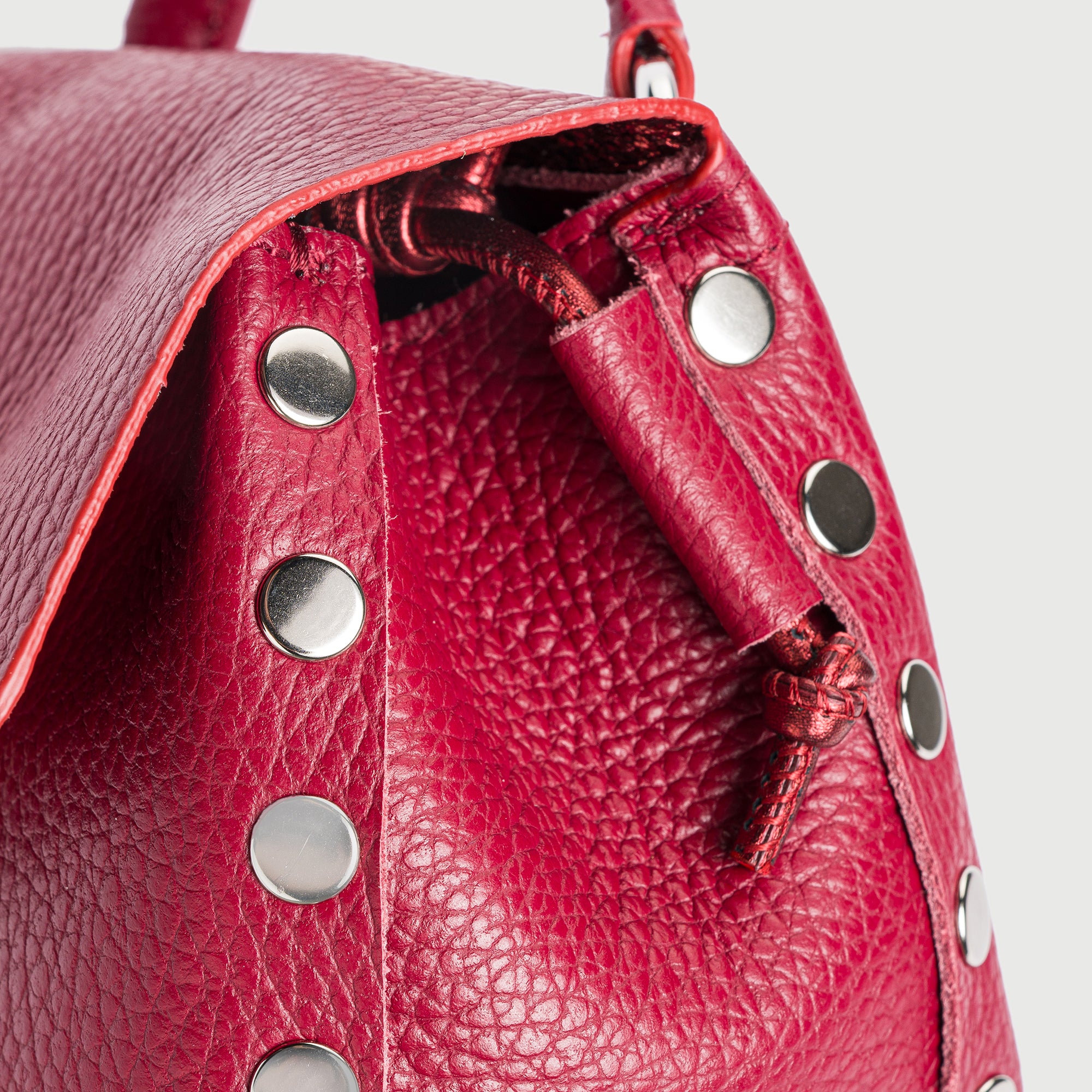 Zanellato Postina® SBABY borsa a mano e tracolla rossa laminata