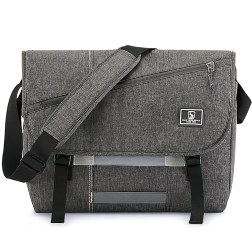 OIWAS Messenger Bags borsa laptop grigia 15,6 pollici impermeabile