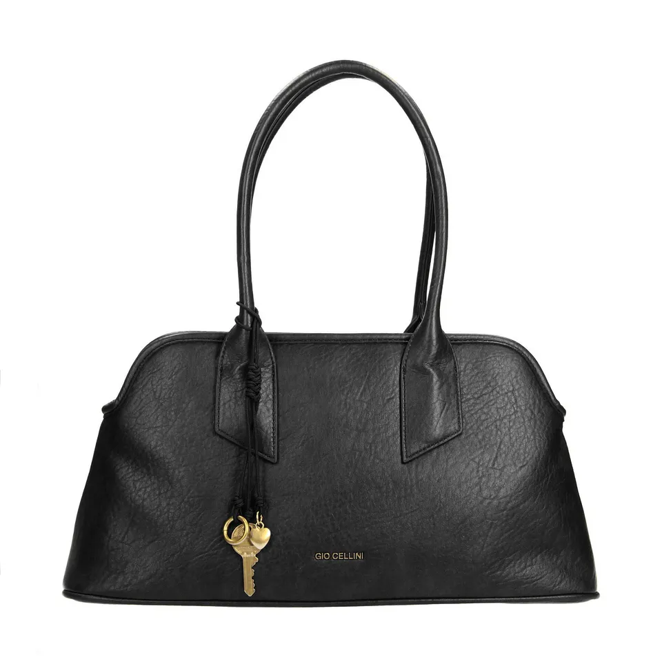 Gio Cellini BORSE Daily Bag borsa nera ecopelle vintage