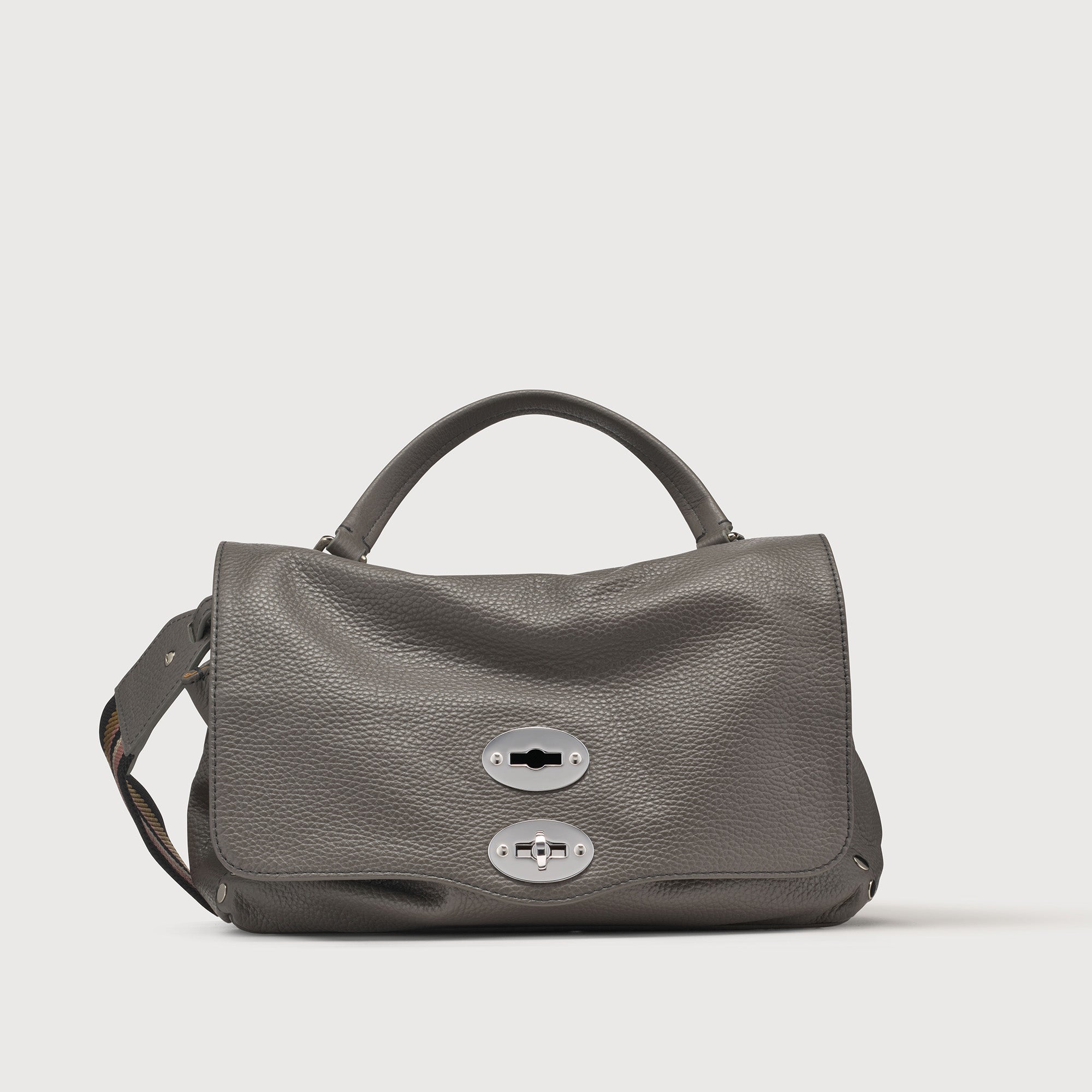 Zanellato Postina® S borsa grigio Montebianco in pelle martellata