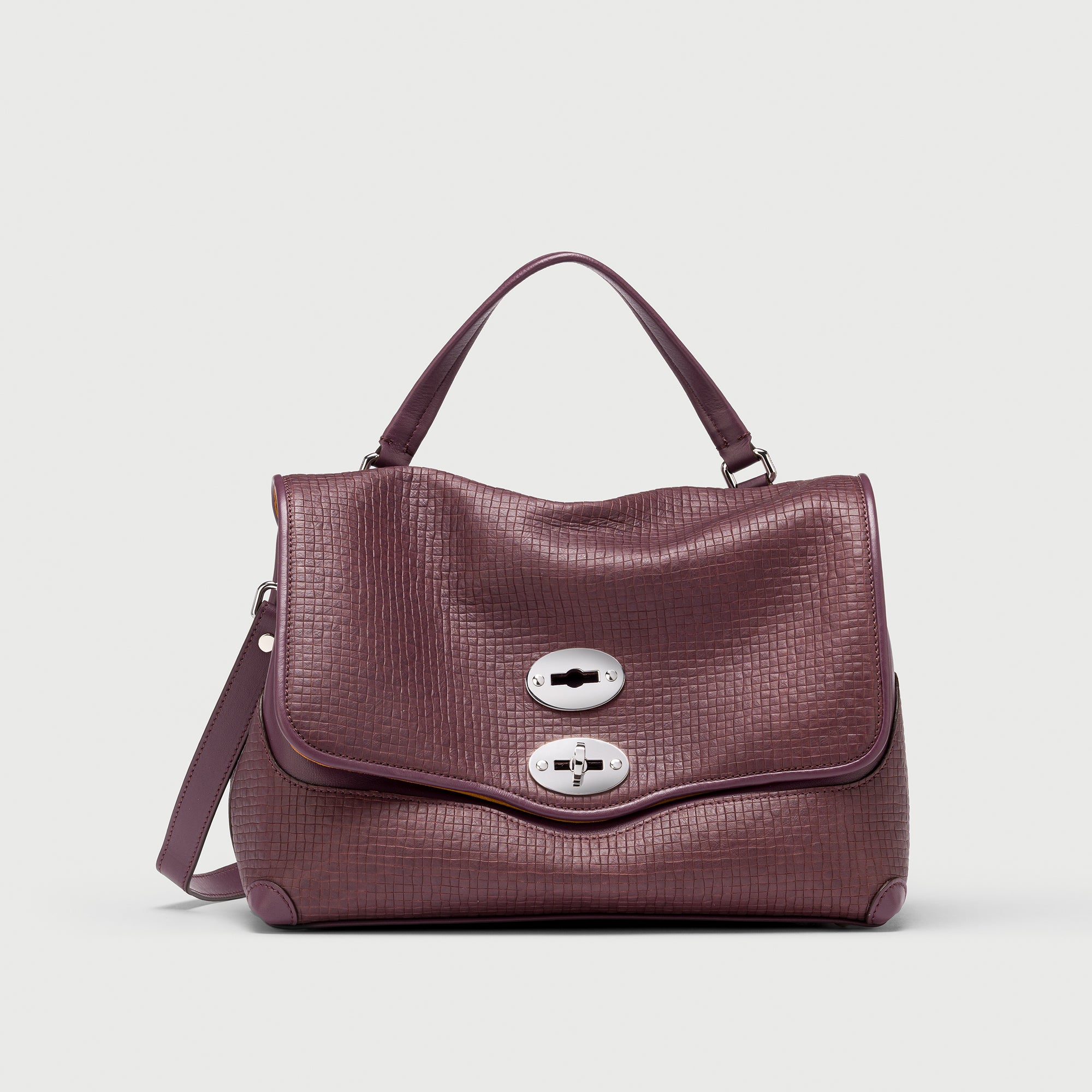 Zanellato Postina® S borsa a mano Red Chianti in pelle stampata