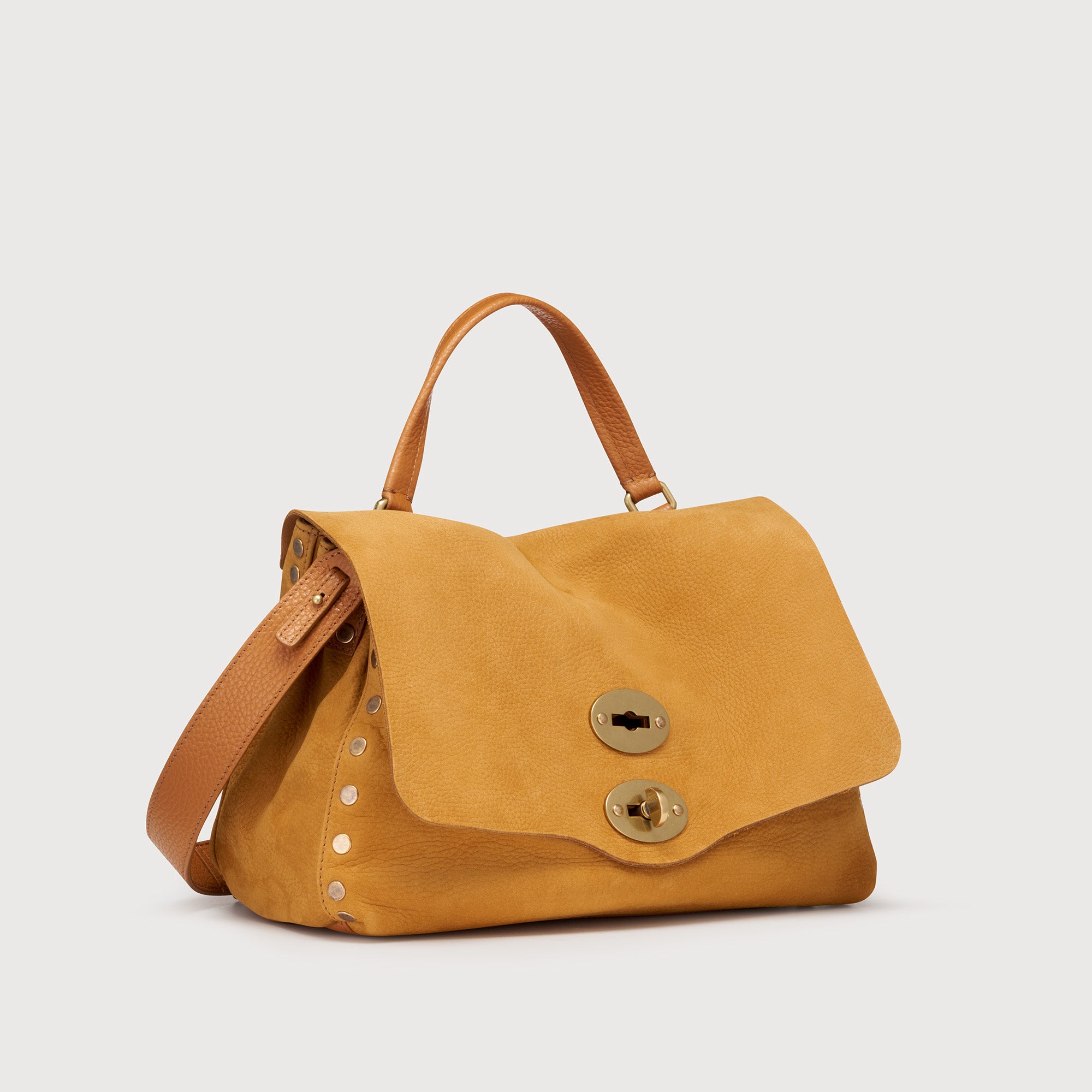 Zanellato Postina® S borsa a mano Brown Brandy in nabuk