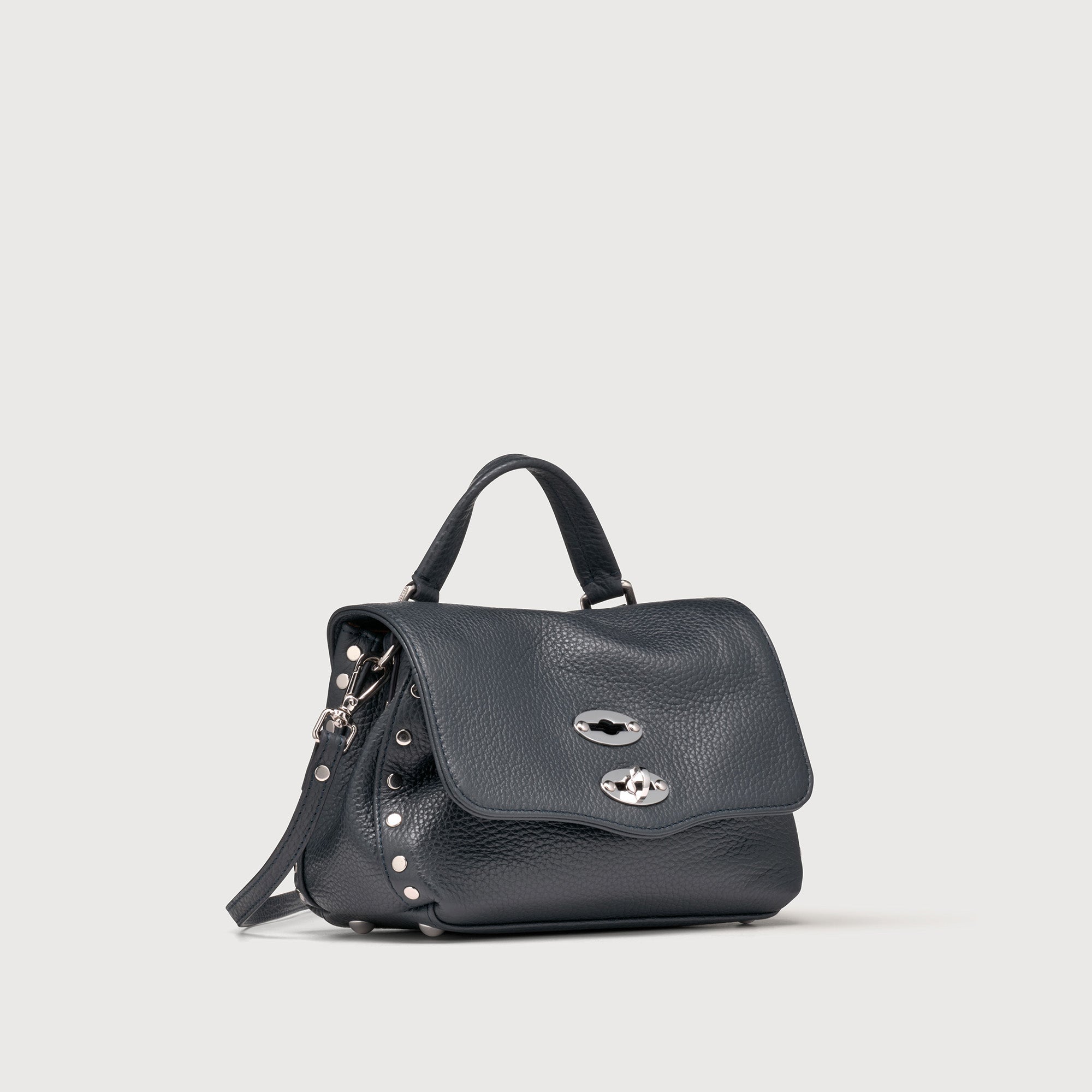 Zanellato Postina® BABY borsa Dark Navy in pelle martellata