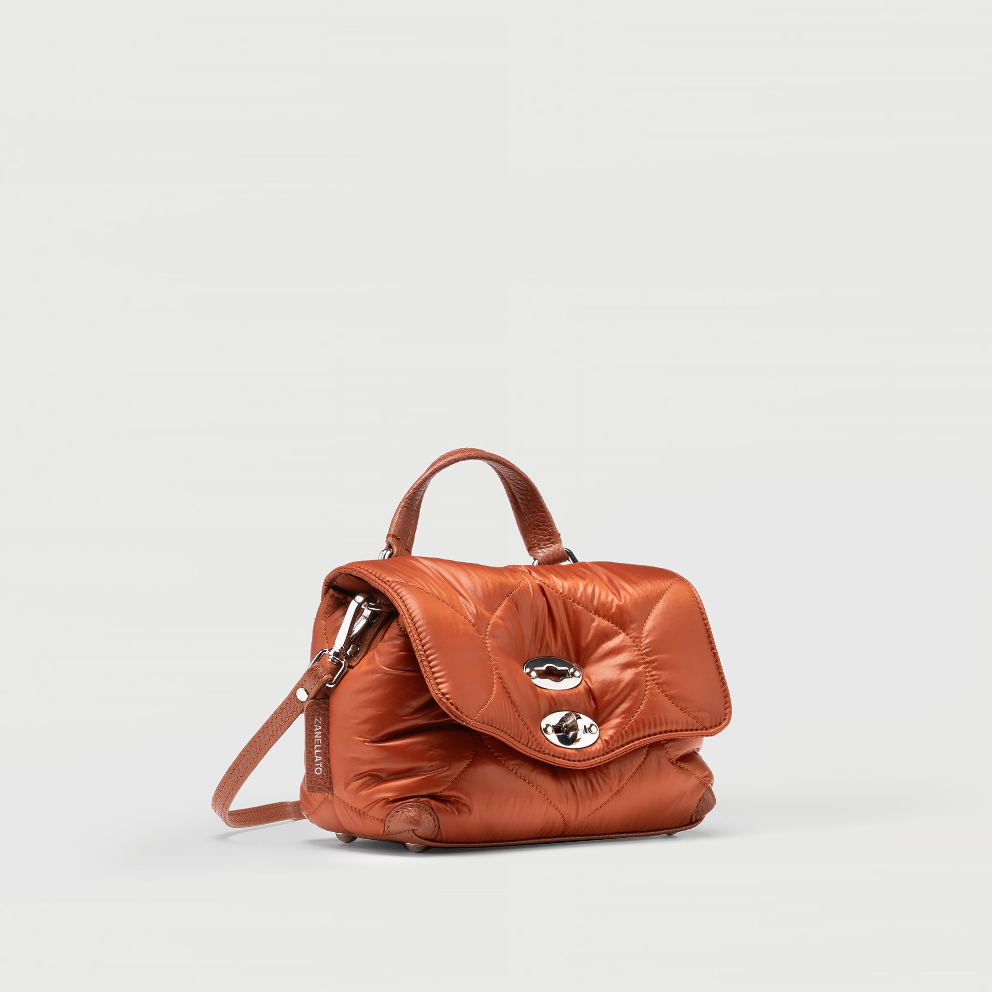 Zanellato Postina® Baby borsa marrone San Marzano in nylon trapuntato