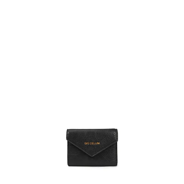 Gio Cellini PORTAFOLGLI Mini portafoglio vintage nero 12x10