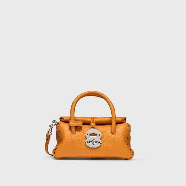 Zanellato Dotta® Baby borsa a mano arancione pelle martellata