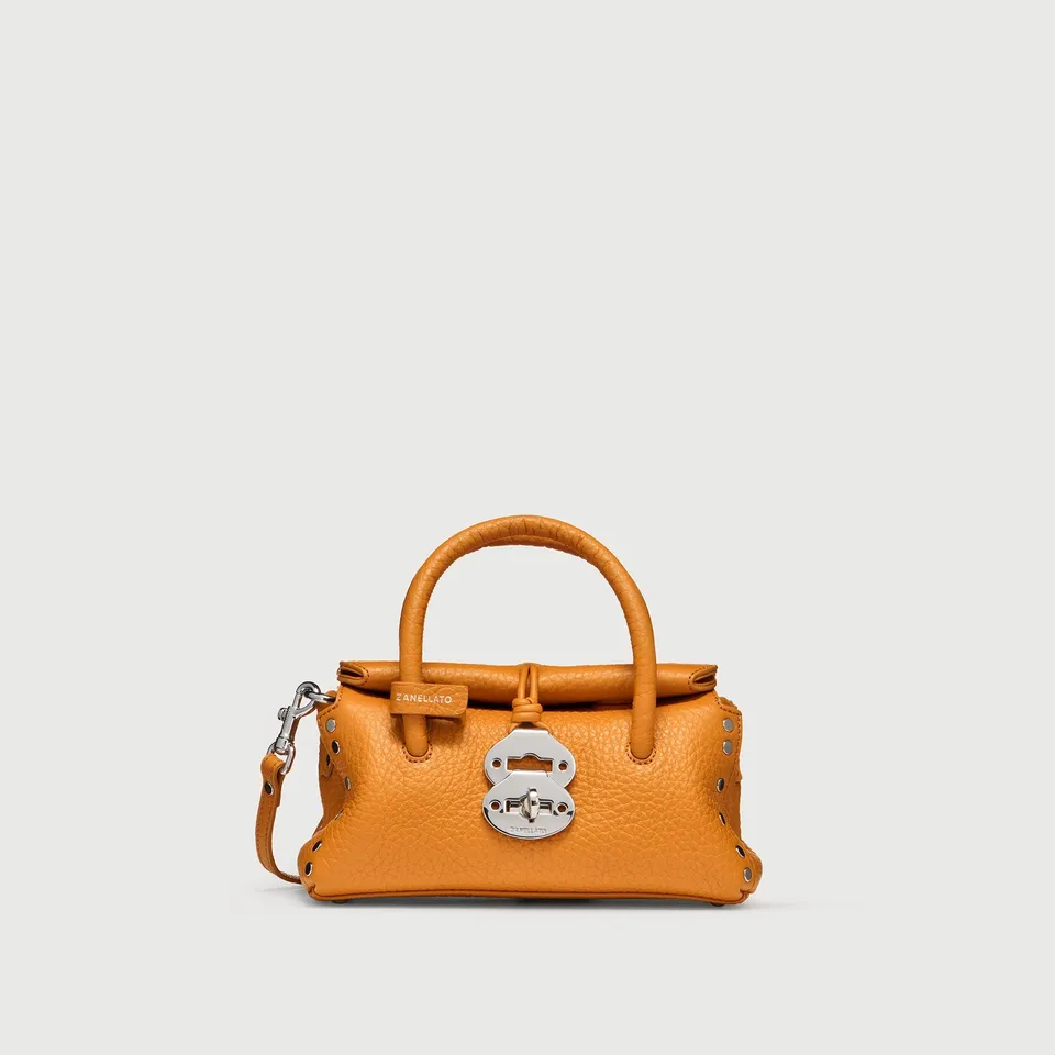 Zanellato Dotta® Baby borsa a mano arancione pelle martellata