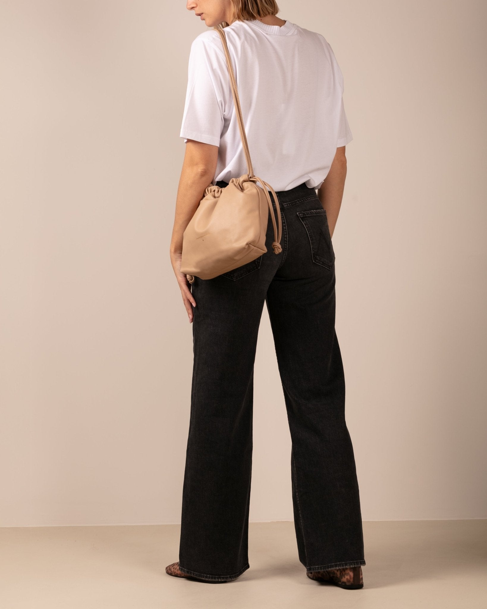 Marks&Angels Mini Sabri New borsa a spalla Cappuccino in pelle