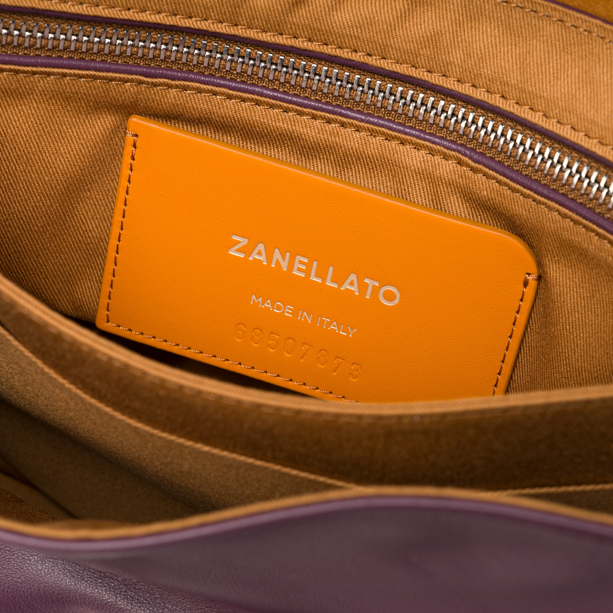 Zanellato Postina® S borsa a mano Red Chianti in pelle stampata