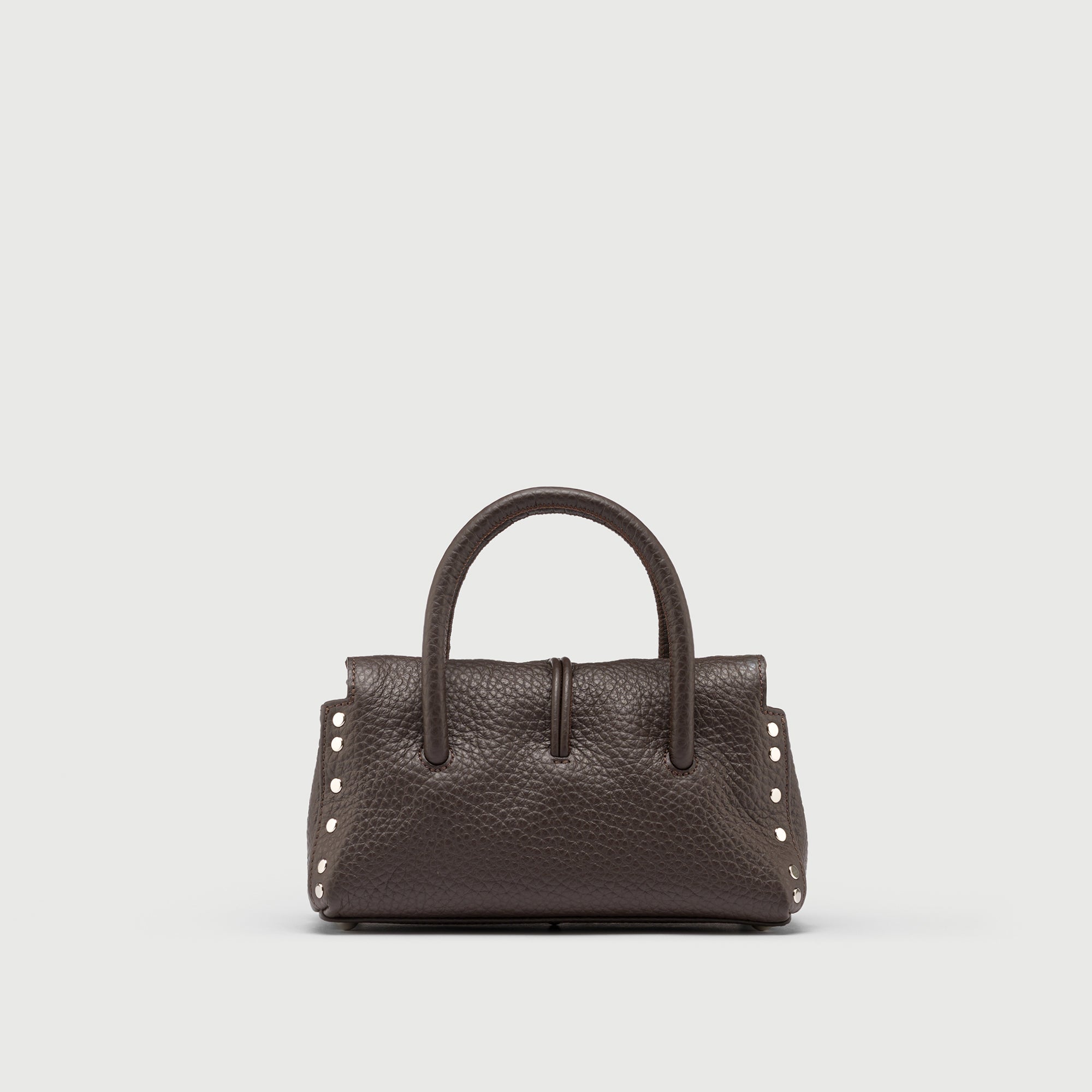 Zanellato Dotta® Baby borsa marrone in pelle martellata