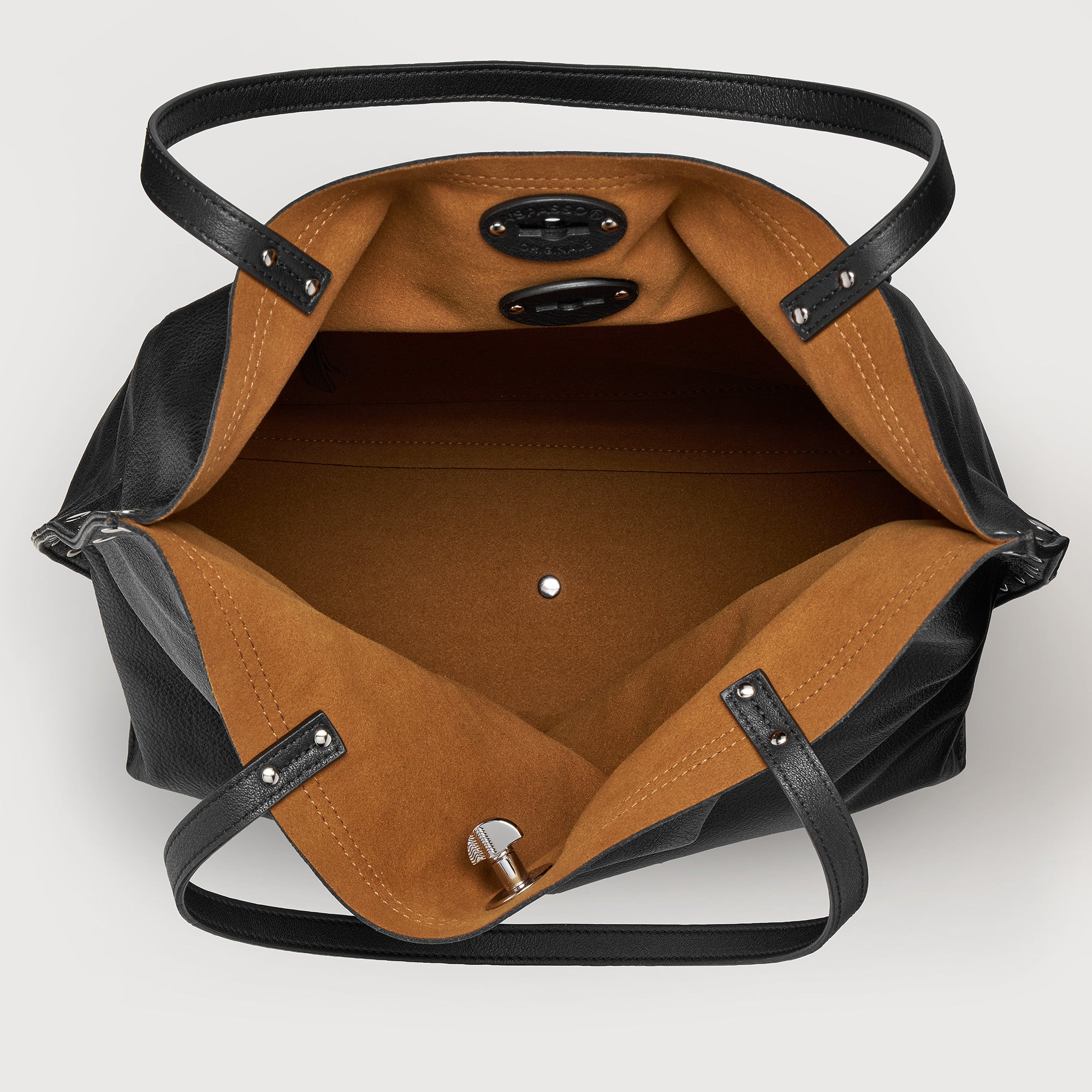Zanellato A' Spasso® M borsa nera pelle liscia trasformabile