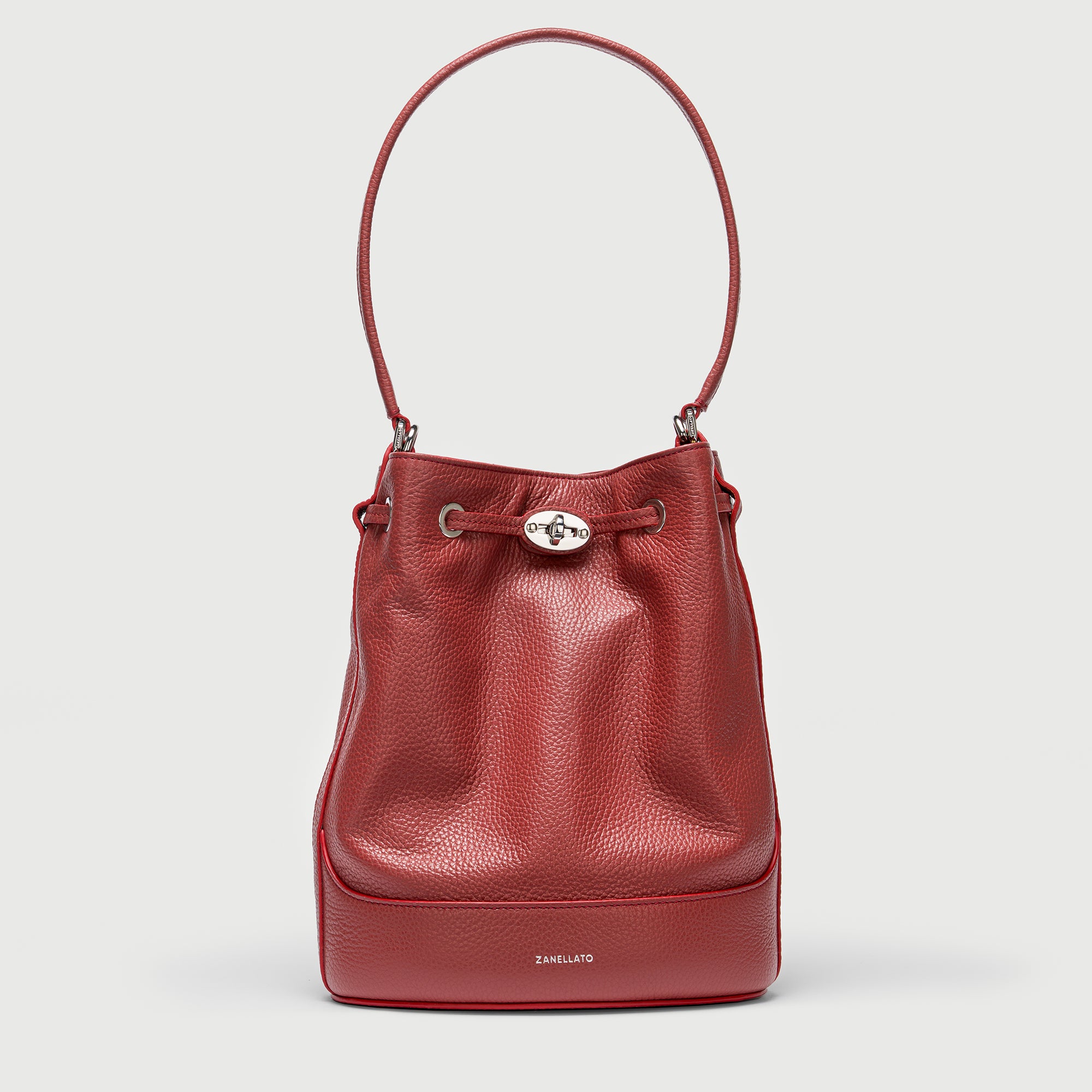 Zanellato Mondà® S borsa a mano rossa martellata