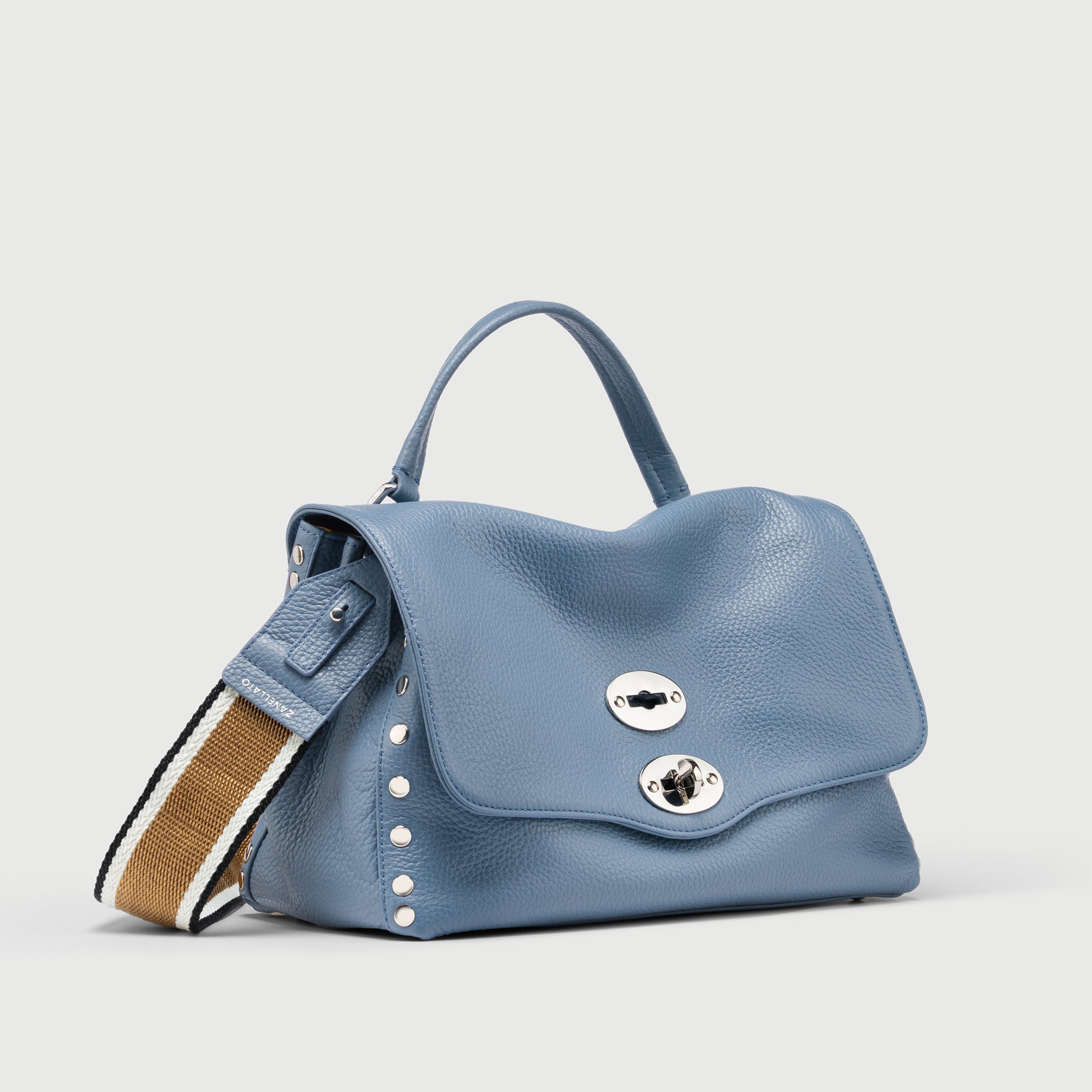 Zanellato Postina® S borsa blu Sambuco Notturno martellata