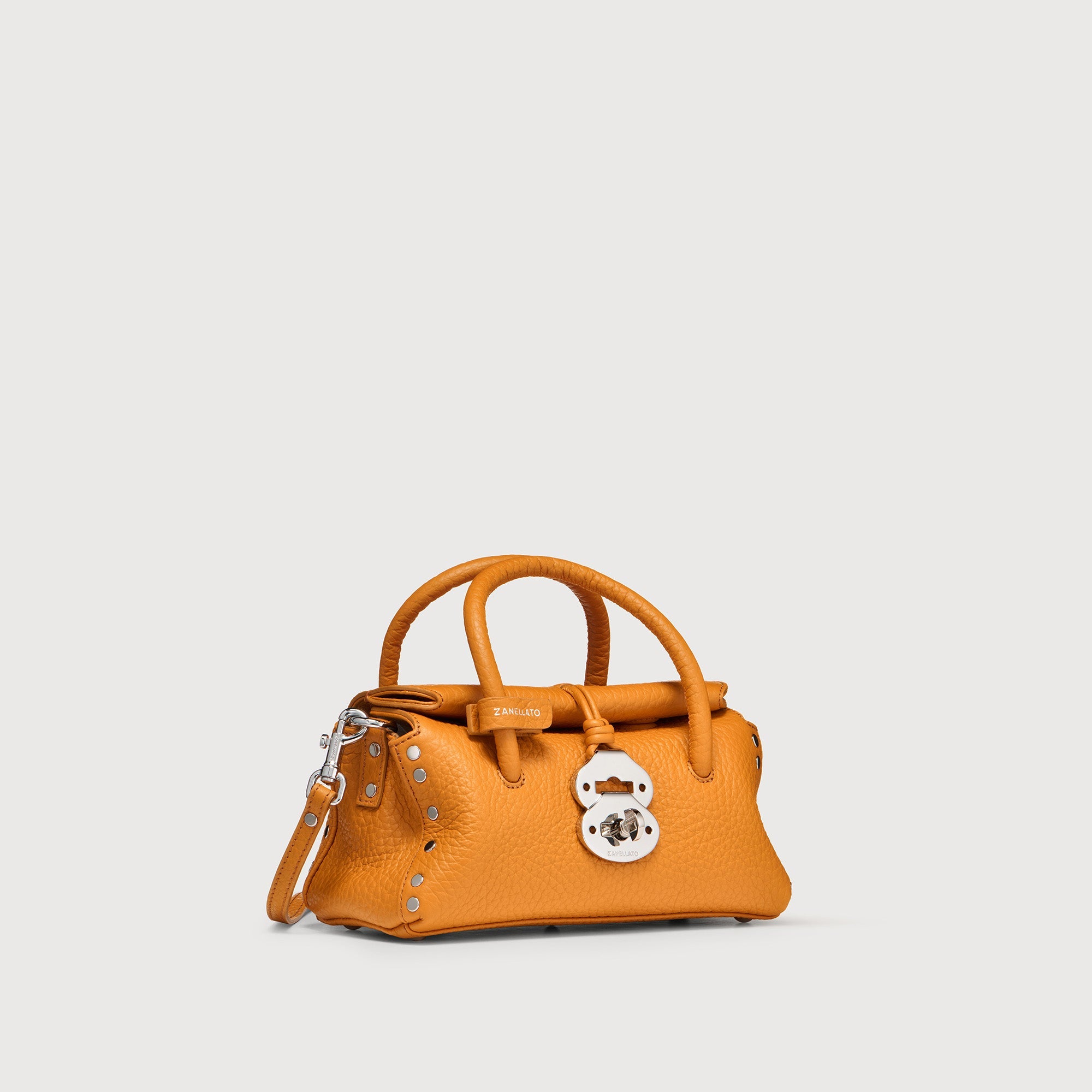 Zanellato Dotta® Baby borsa a mano arancione pelle martellata