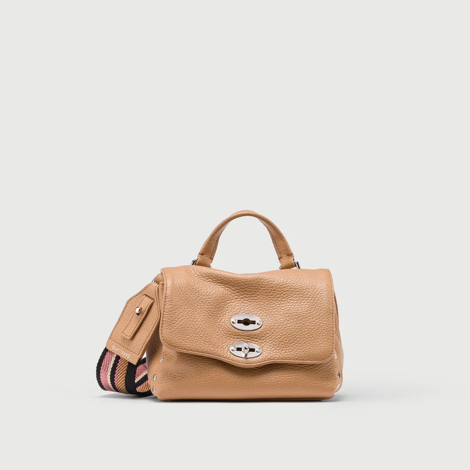 Zanellato Postina® S Baby borsa marrone pelle martellata