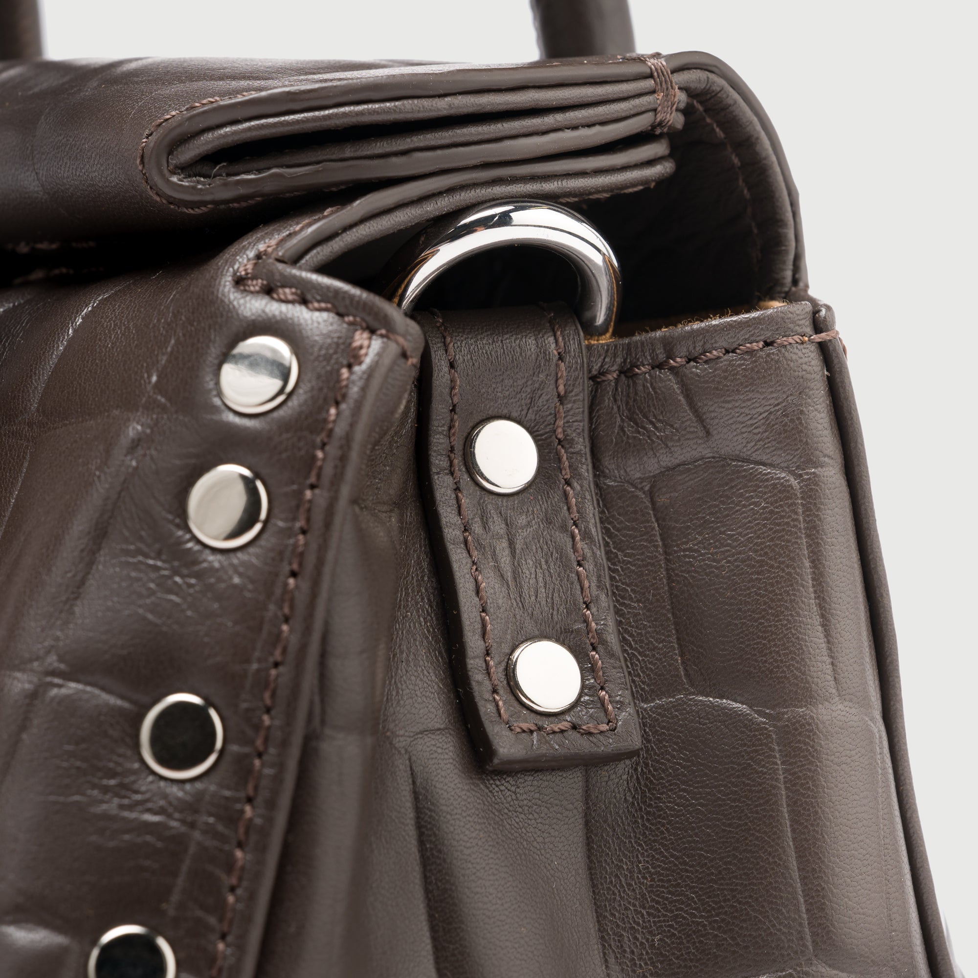 Zanellato Dotta® Baby borsa marrone effetto coccodrillo in pelle