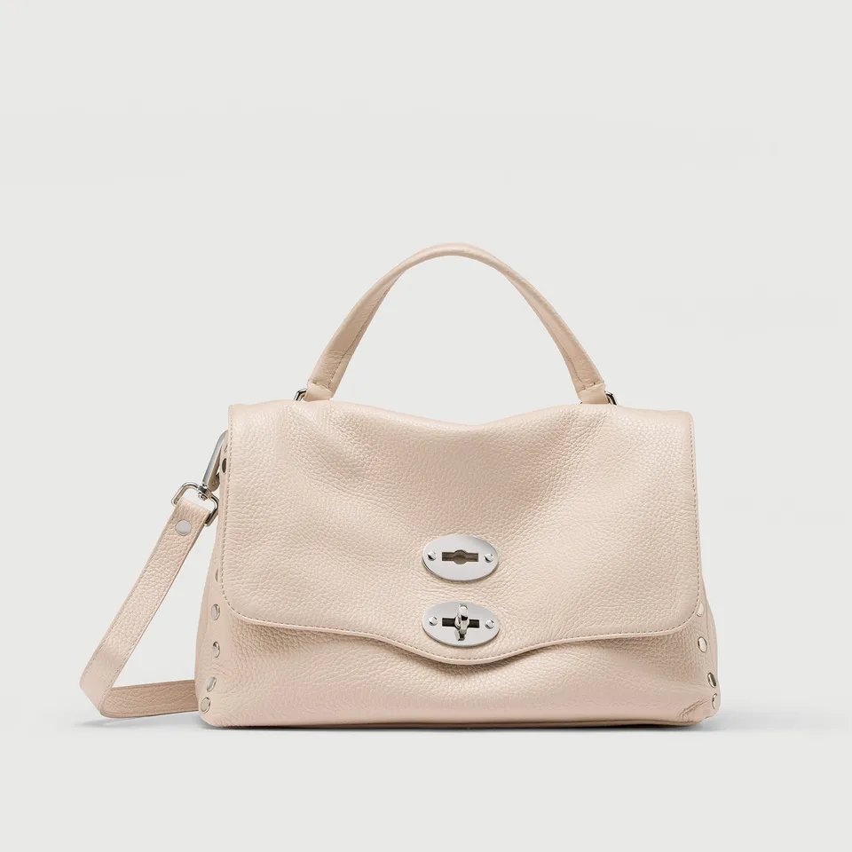Zanellato Postina® S borsa bianca Carnaroli pelle martellata