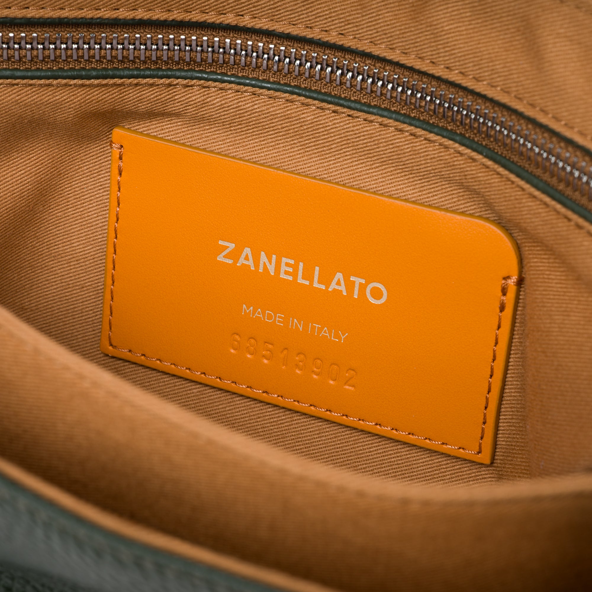 Zanellato Postina® S borsa verde in pelle martellata
