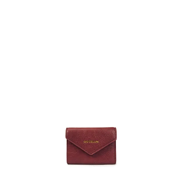 Gio Cellini PORTAFOLGLI Mini portafoglio vintage bordeaux 12x10