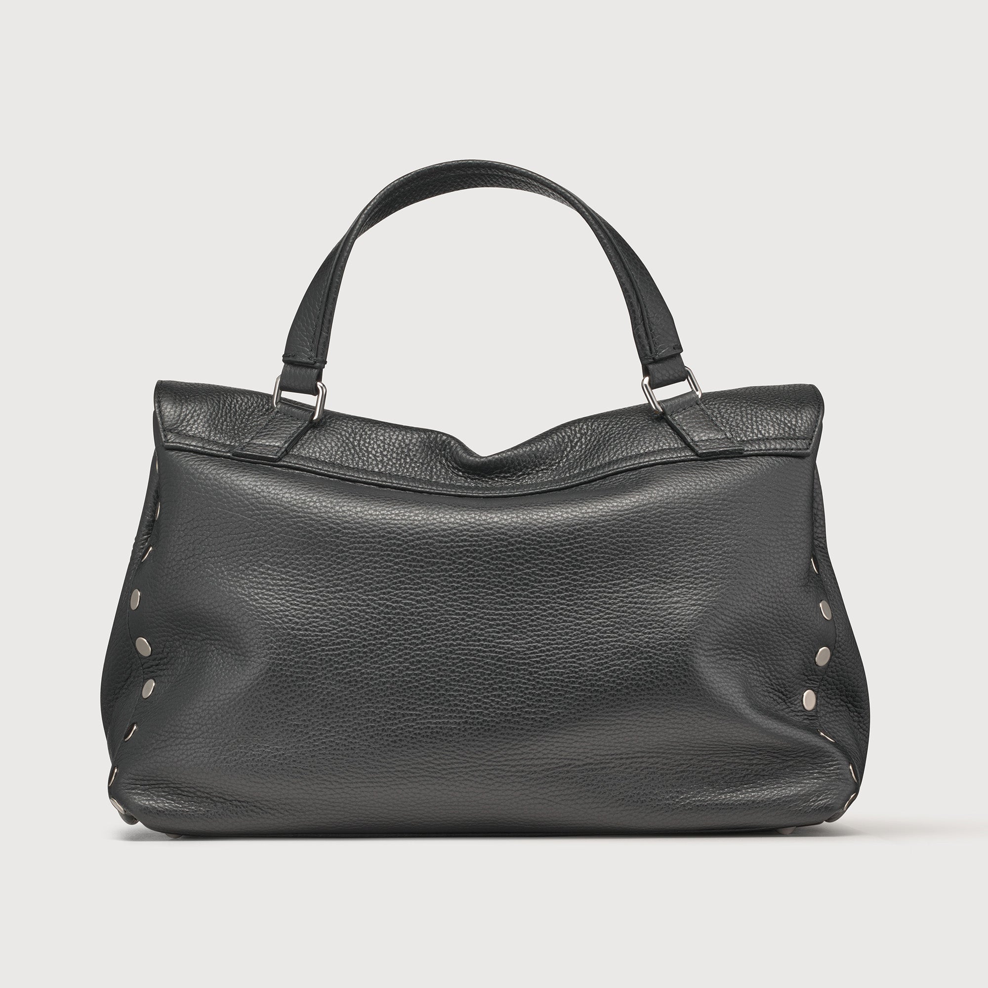 Zanellato Postina® M borsa a mano e tracolla nera martellata