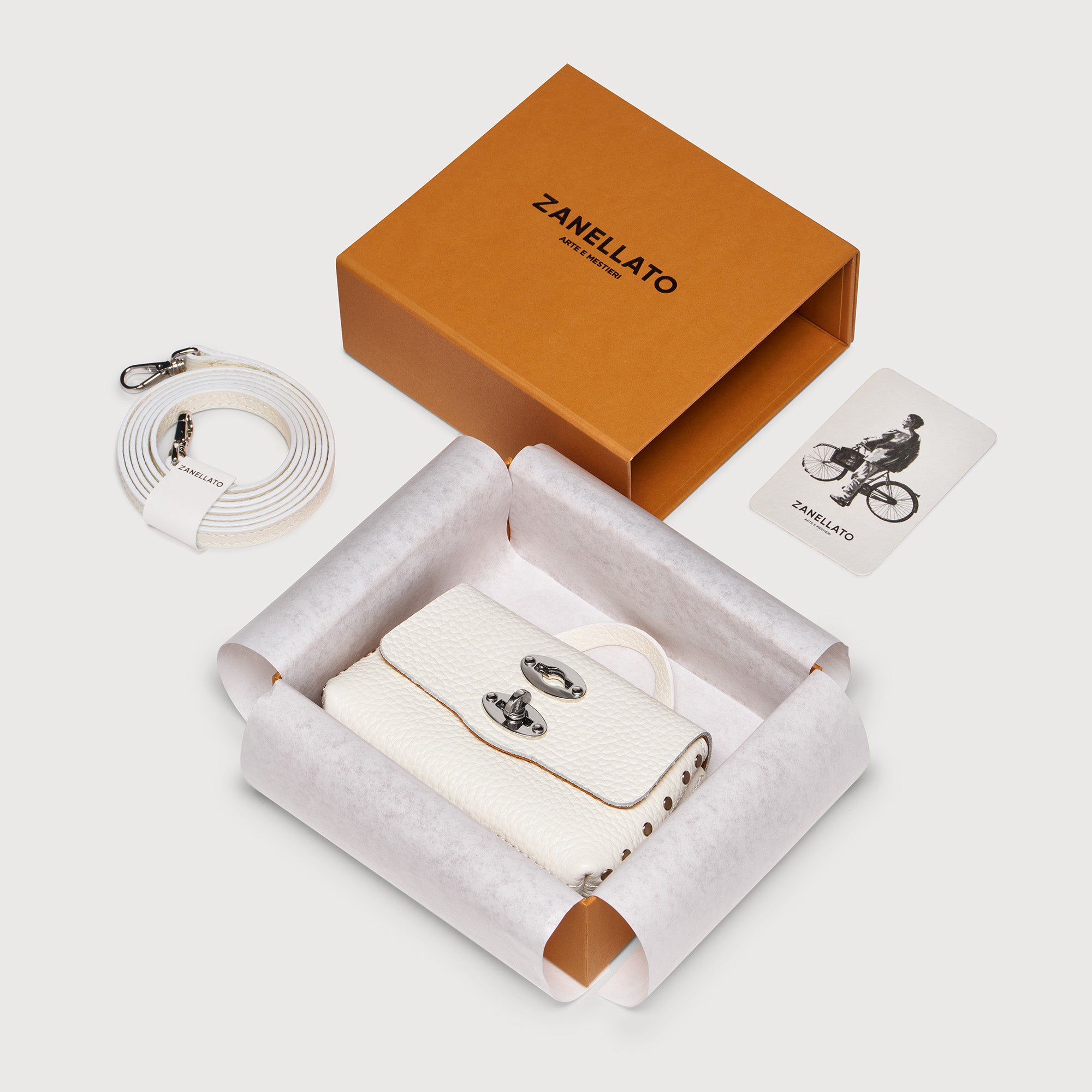 Zanellato Postina® Wallet MINI portafoglio bianco Milk White