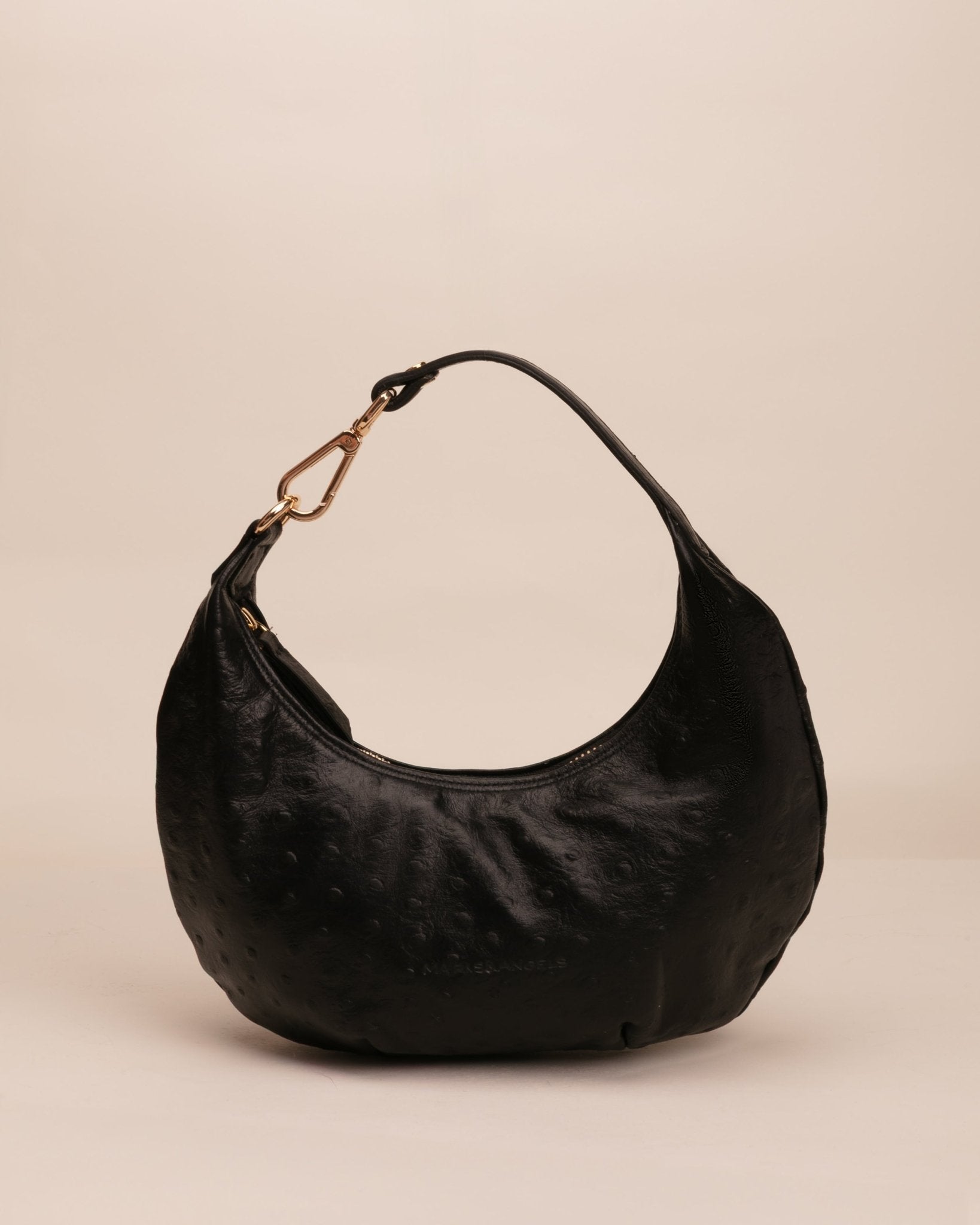 Marks&Angels Borse a Spalla Mini Vicky Rhea nero borsa effetto struzzo