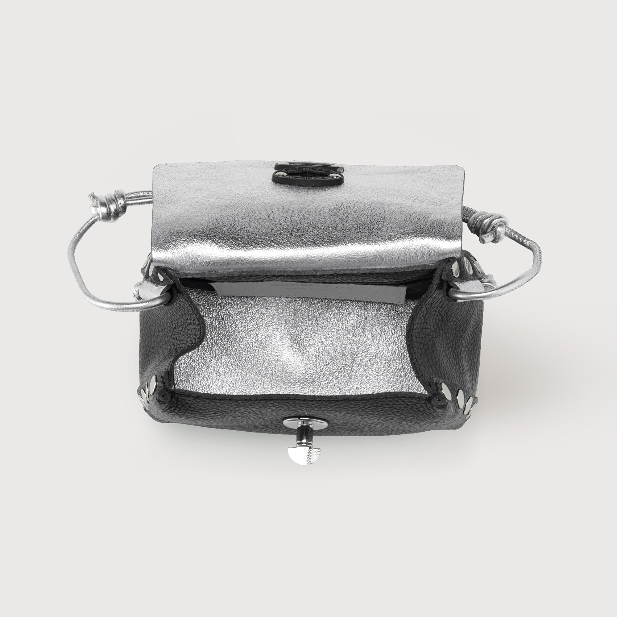 Zanellato Postina® SBABY borsa nera Nero in pelle laminata