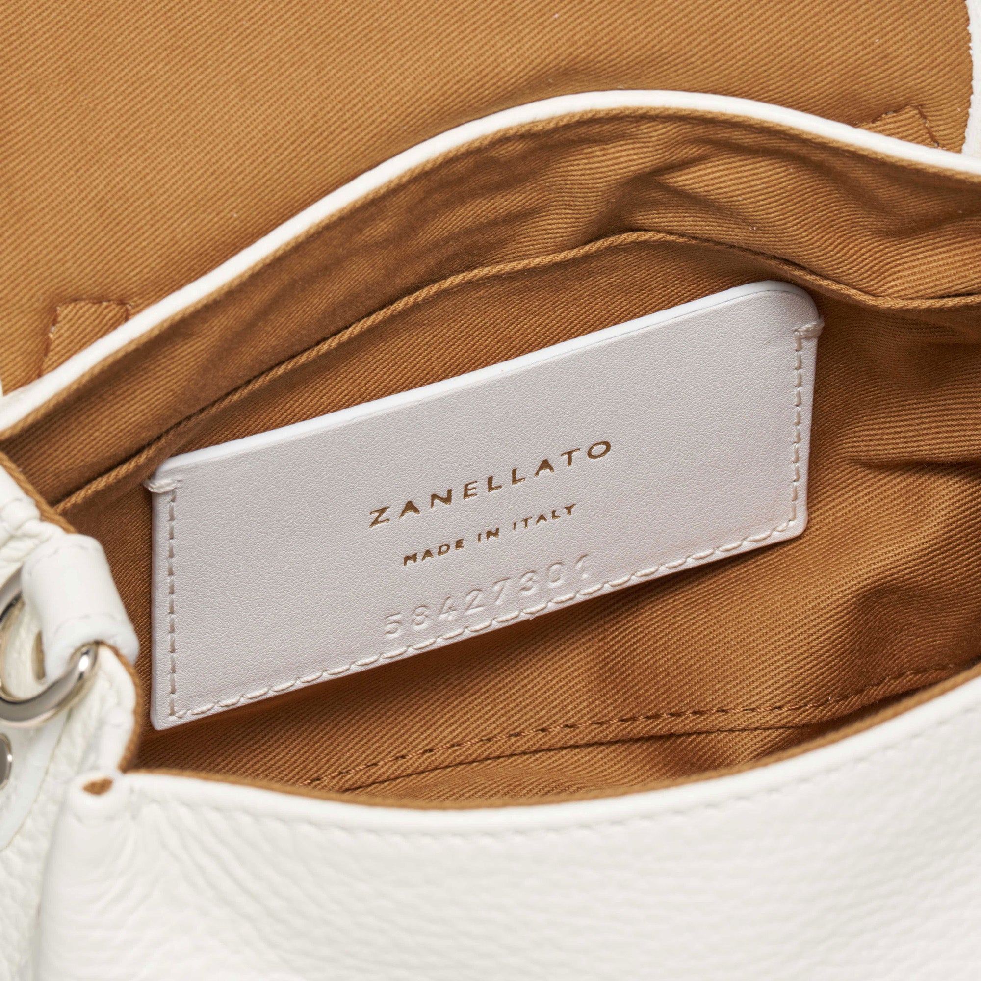 Zanellato Postina® Baby borsa bianca in pelle martellata