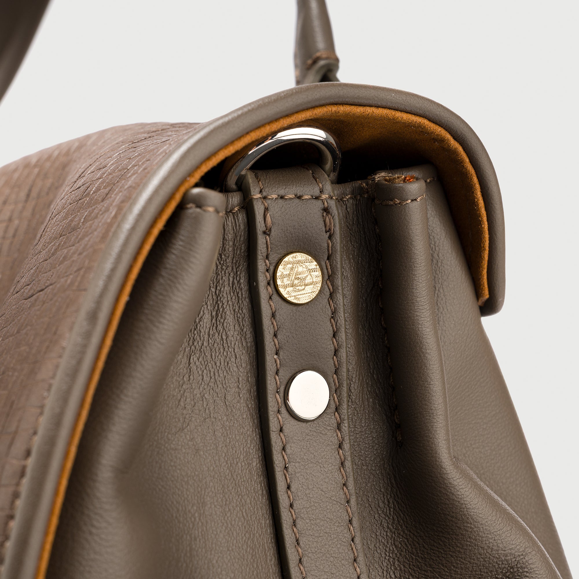 Zanellato Postina® Baby borsa grigia in pelle stampata