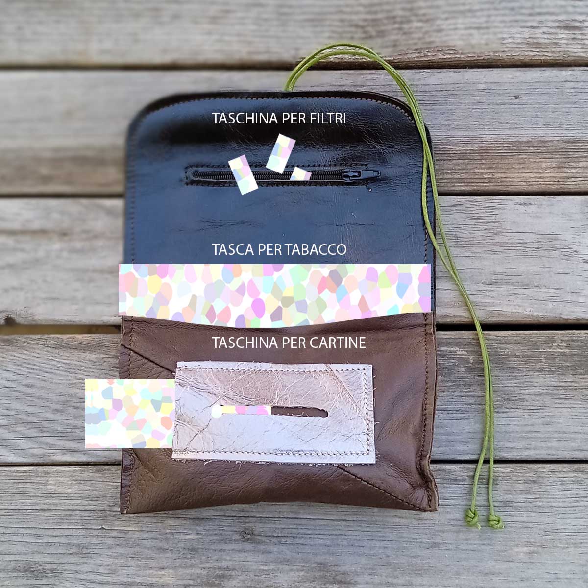 Ricicli Design Accessori Porta tabacco n°05 in pelle recuperata